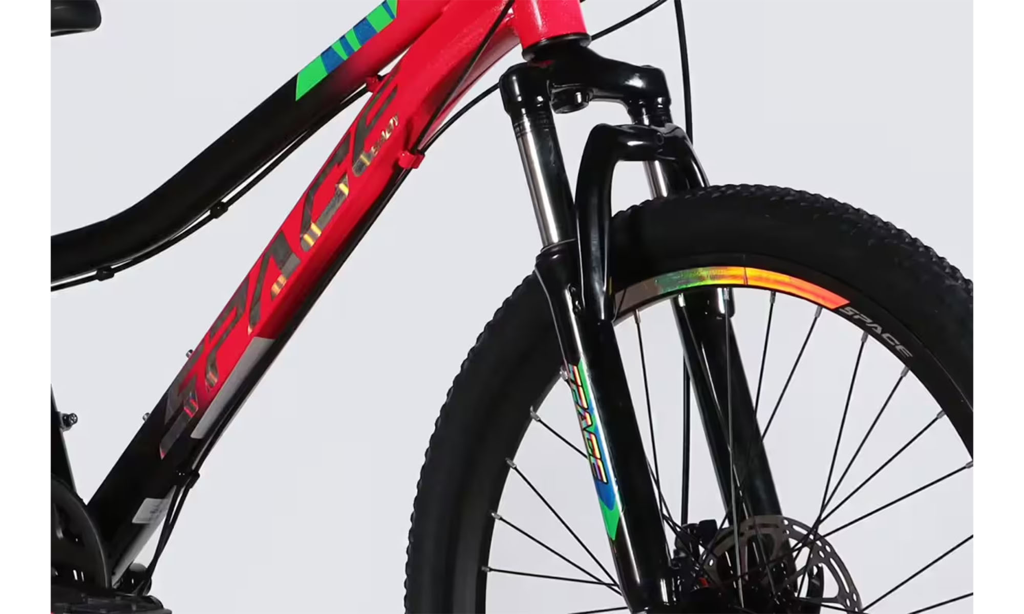 Велосипед SPACE AURORA DD FR 24", размер XXS, рама 12", год 2026, розово-черный 3