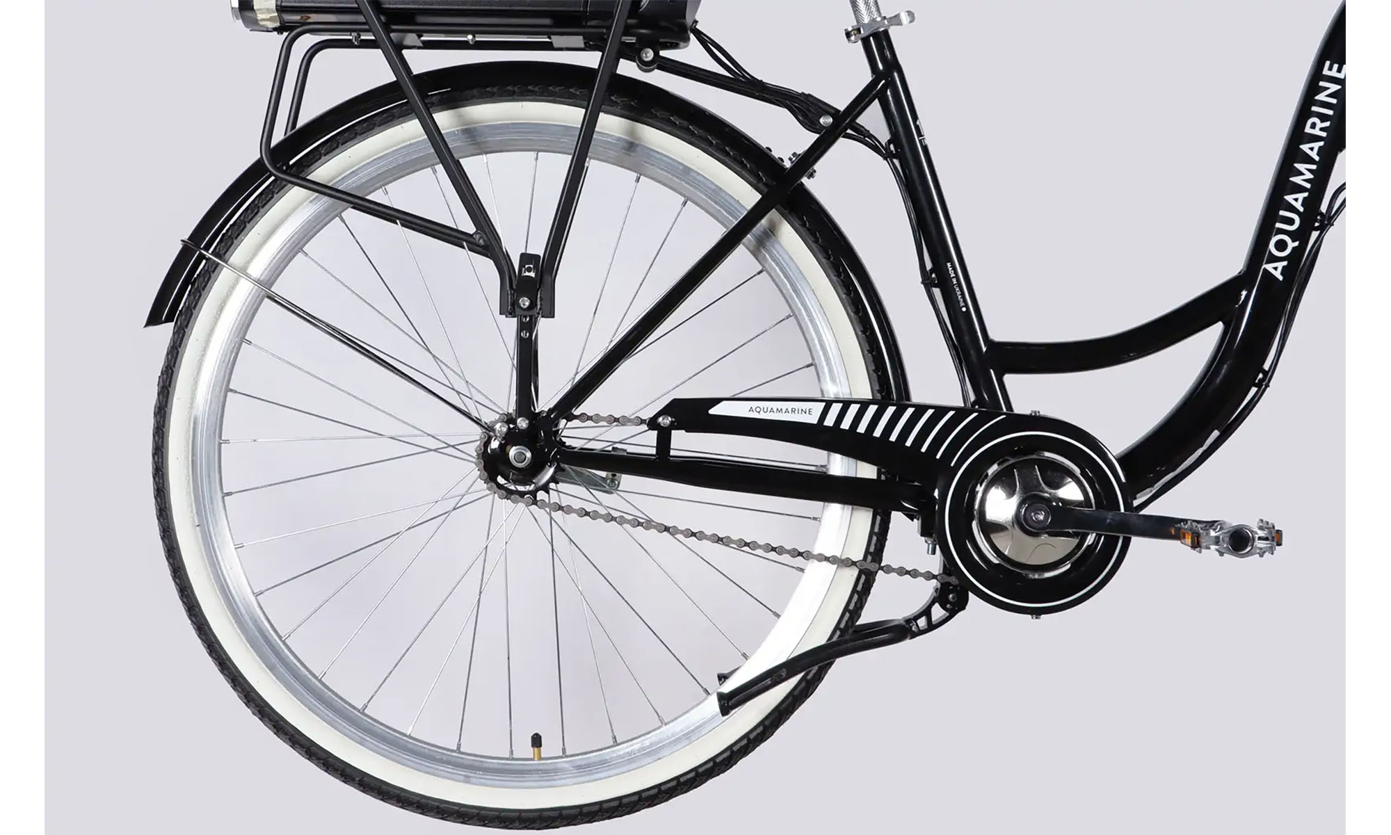 Велосипед с электроприводом Dorozhnik eAQUAMARINE BH 28", размер L, рама-19", 36B, 13А*ч, 500Вт, год 2026, черный с корзиной 3