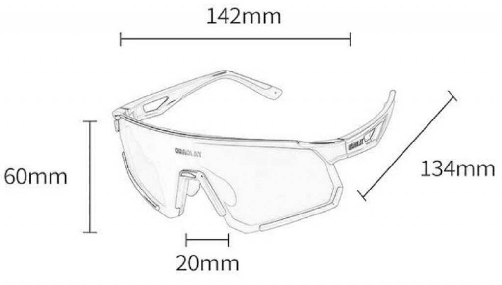 Велоокуляри ProX VIU I Photochrom, чорна оправа 5