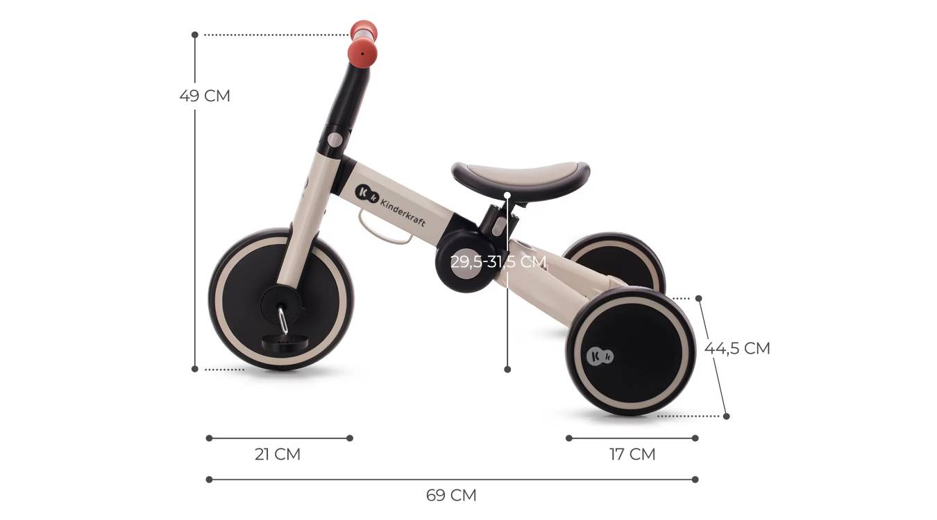 Трехколесный велосипед 3 в 1 Kinderkraft 4TRIKE Silver Grey 17