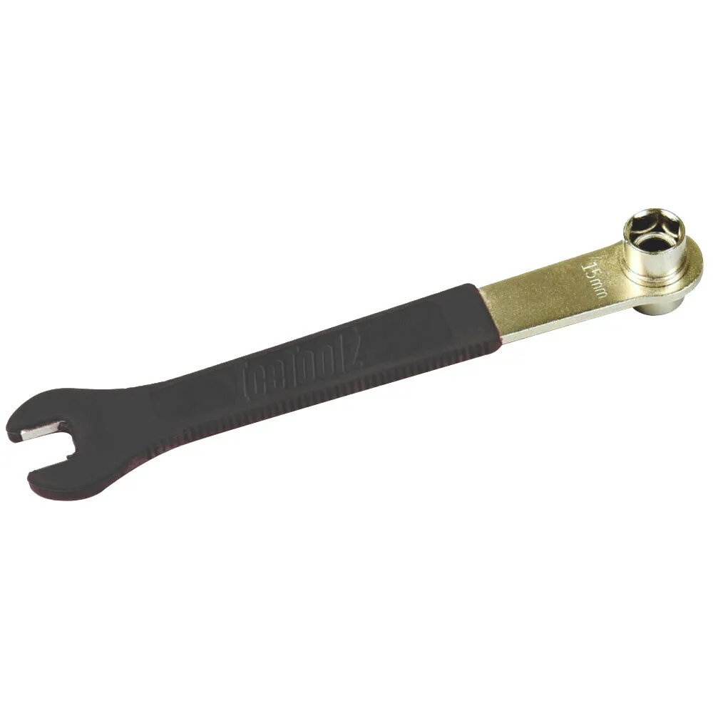 Ключ педальный Ice Toolz 3400 15 мм, ключ торцевой 14x15 мм для кареточных фиксирующих болтов, Cr-Mo сталь