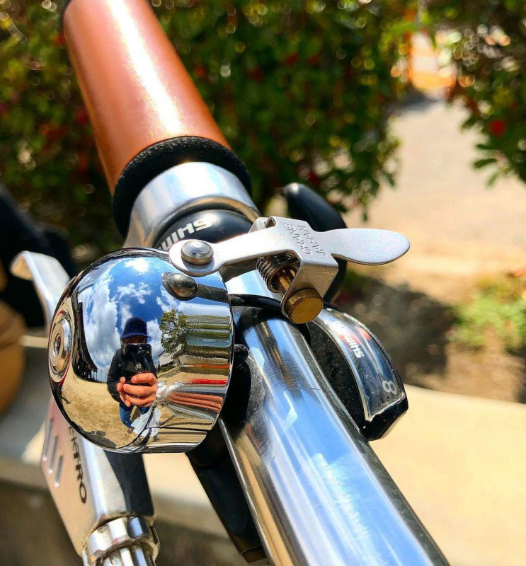 Звонок E-NE CRANE, Chrome Plated, 37мм латунь, скоба 2