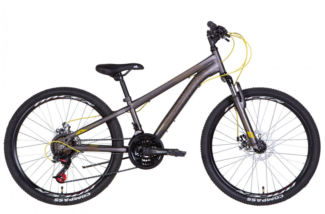 Велосипед Discovery RIDER AM DD 24" рама XXS (2022) Серо-желтый