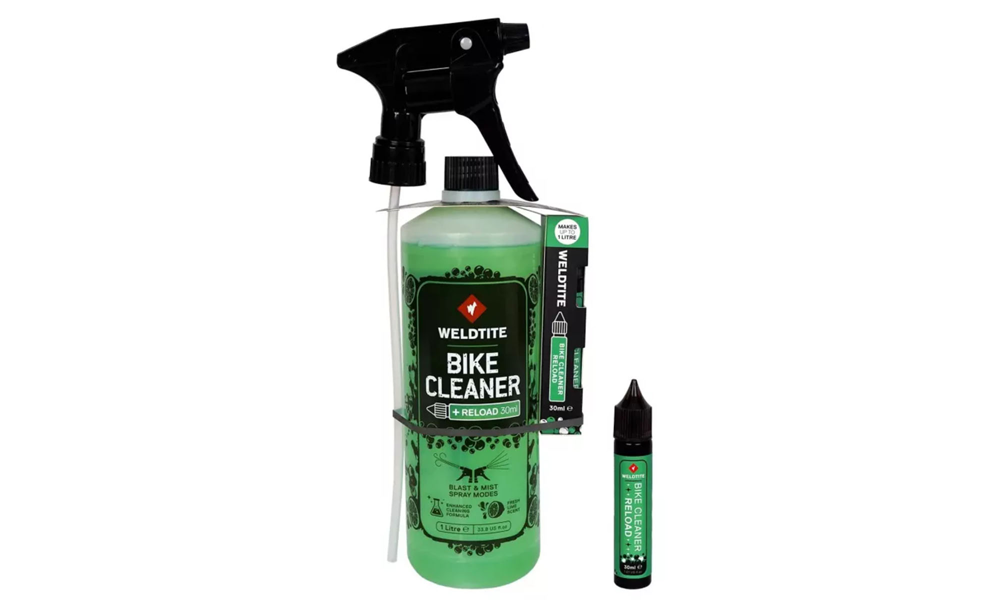 Очиститель велосипеда Weldtite 03128 BIKE CLEANER, (шампунь для велосипедов) лайм 1л + концентрат 30мл 