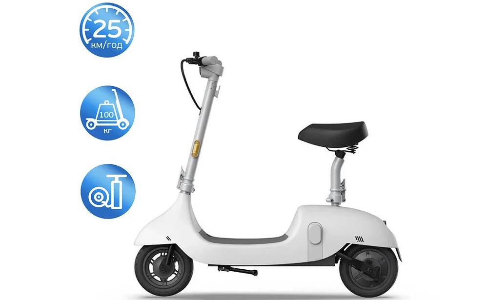 Электросамокат с сидением OKAI Ceetle PRO EA10C 10" 350(900)W, 25Km/h, 10,4Ah, NFC, App, белый 17 Электросамокат с сидением OKAI Ceetle PRO EA10C 10" 350(900)W, 25Km/h, 10,4Ah, NFC, App, белый 17