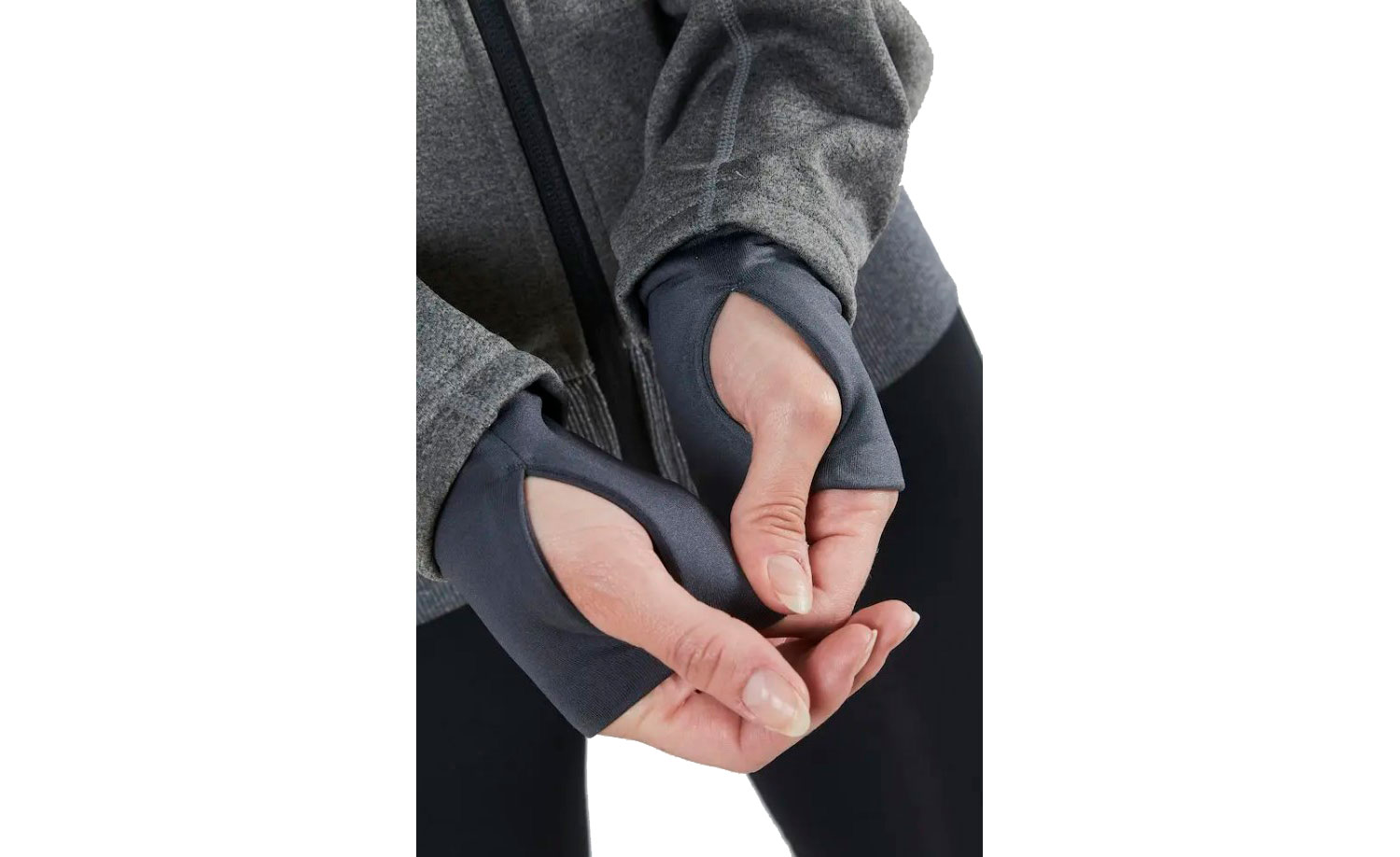 Кофта Craft Sports Fleece Assymetric женская, размер M, сезон AW 19, серый 2