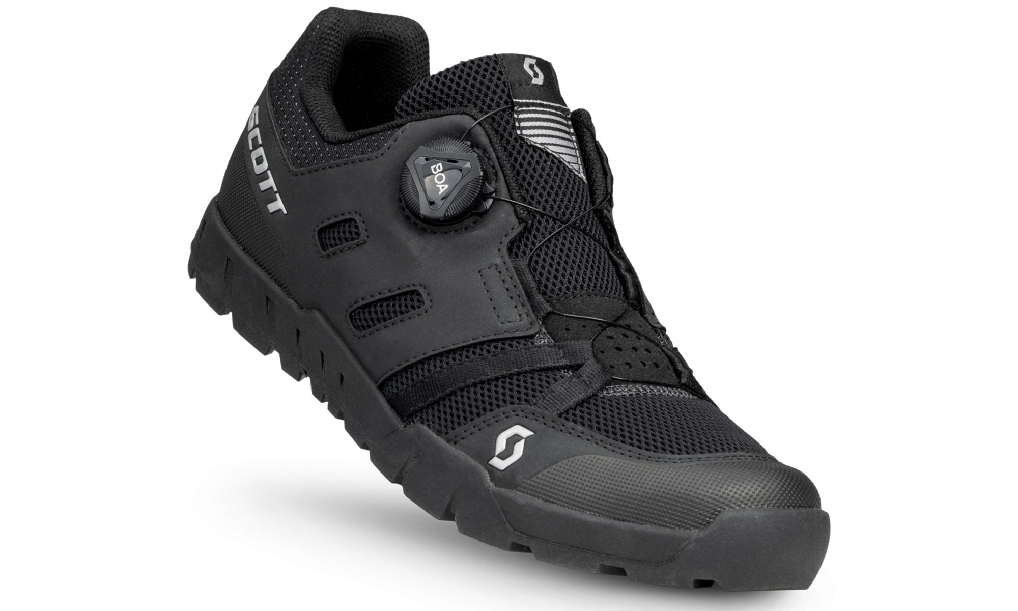 Велотуфли SCOTT SPORT CRUS-R FLAT BOA, черно-серебристые, размер 43.0 