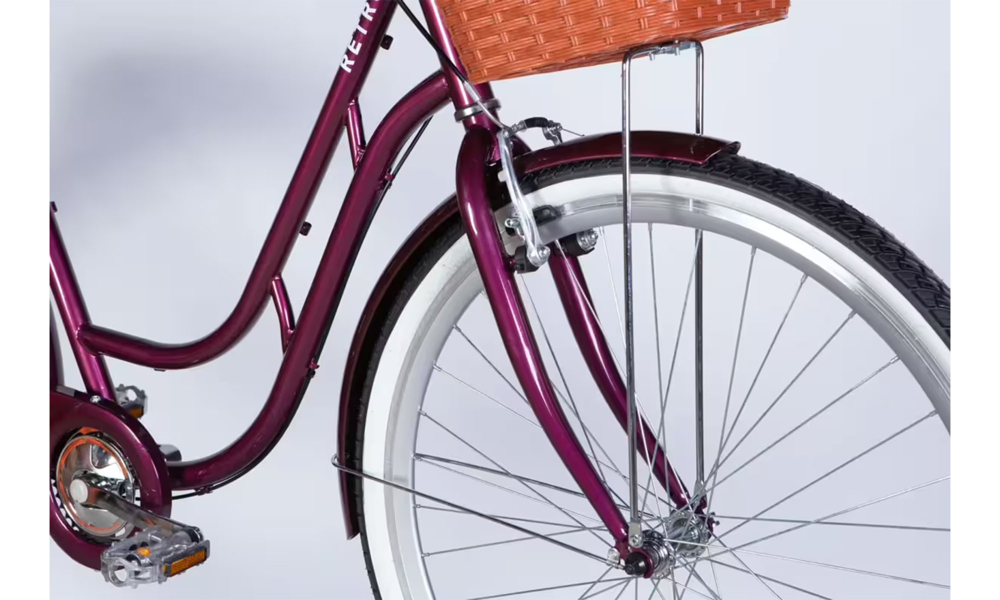 Велосипед Dorozhnik RETRO PH 28", размер L, рама 19", год 2026, малиновый 4