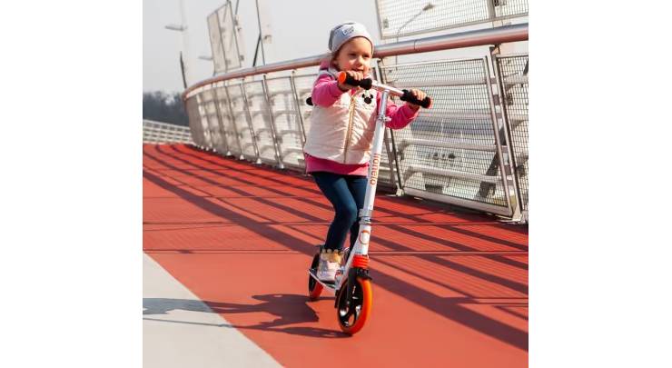 Детский самокат Lionelo Luca WHITE ORANGE 10