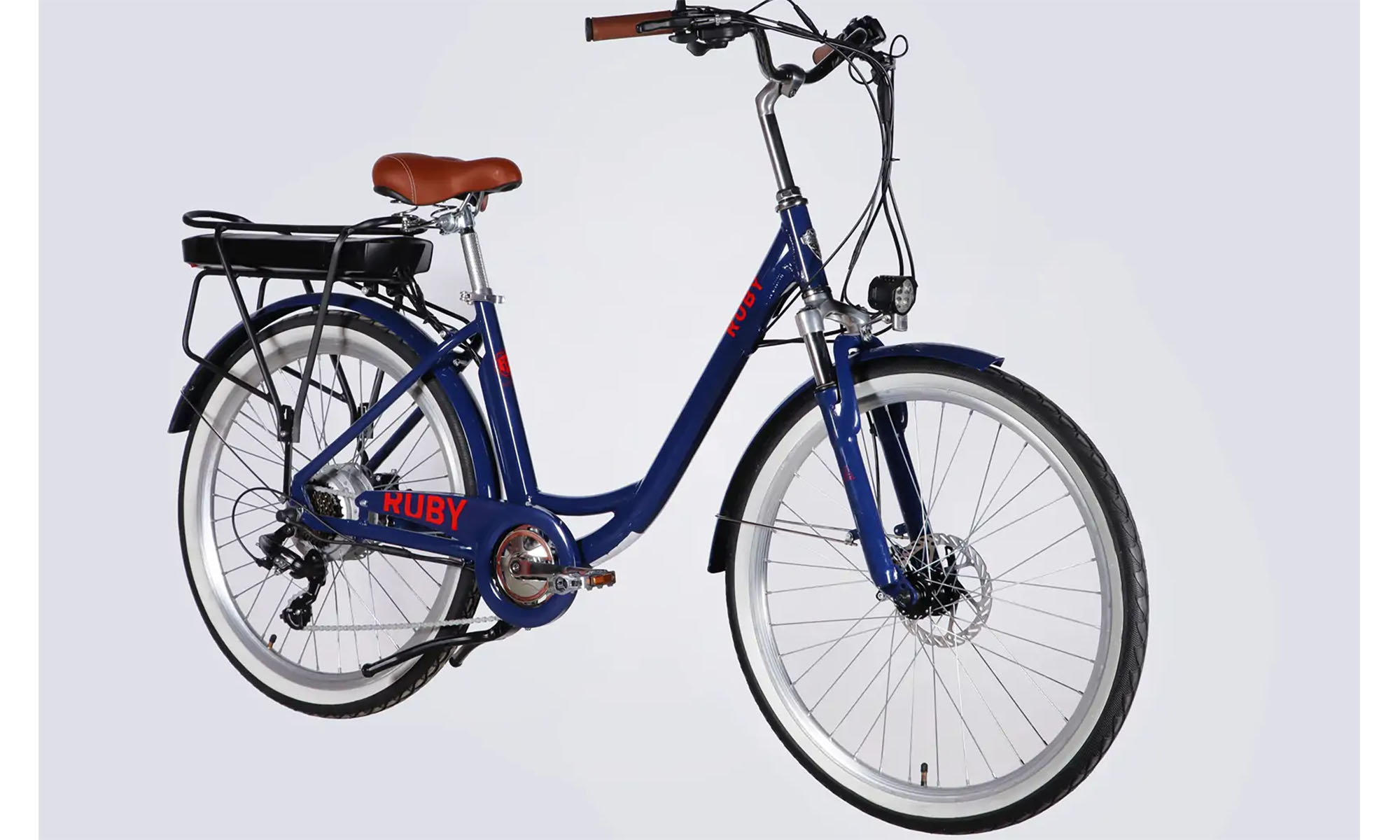 Велосипед з електроприводом Dorozhnik eRUBY DD FR 26", розмір M, рама-17", 36B, 13А*г, 500Вт, рік 2026, темно-синій 4