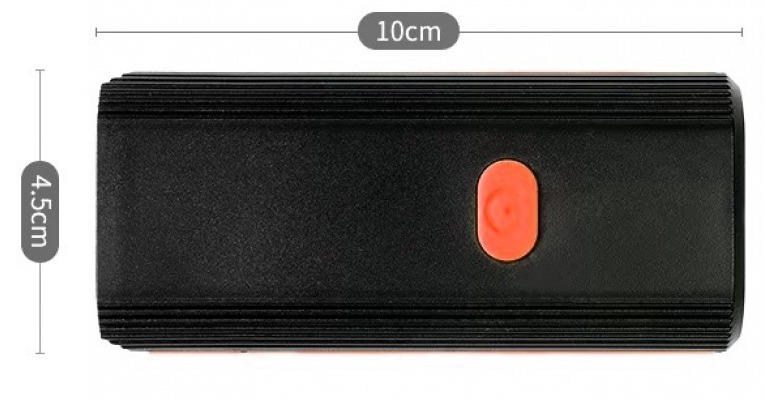Передня фара GM-858 на кермі, чорно-помаранчевий 2