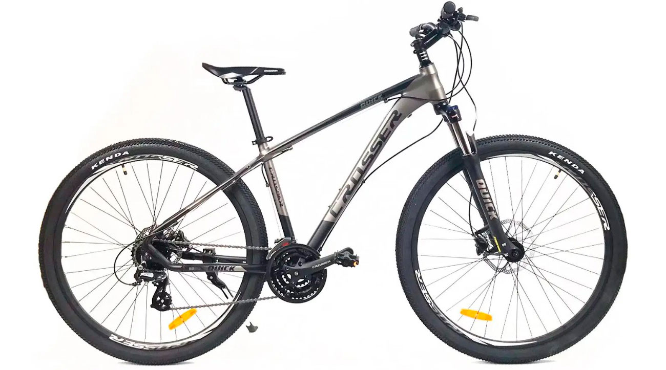 Фотографія Велосипед Crosser Quick 3x8 29" розмір L рама 19 2021 Сіро-чорний 