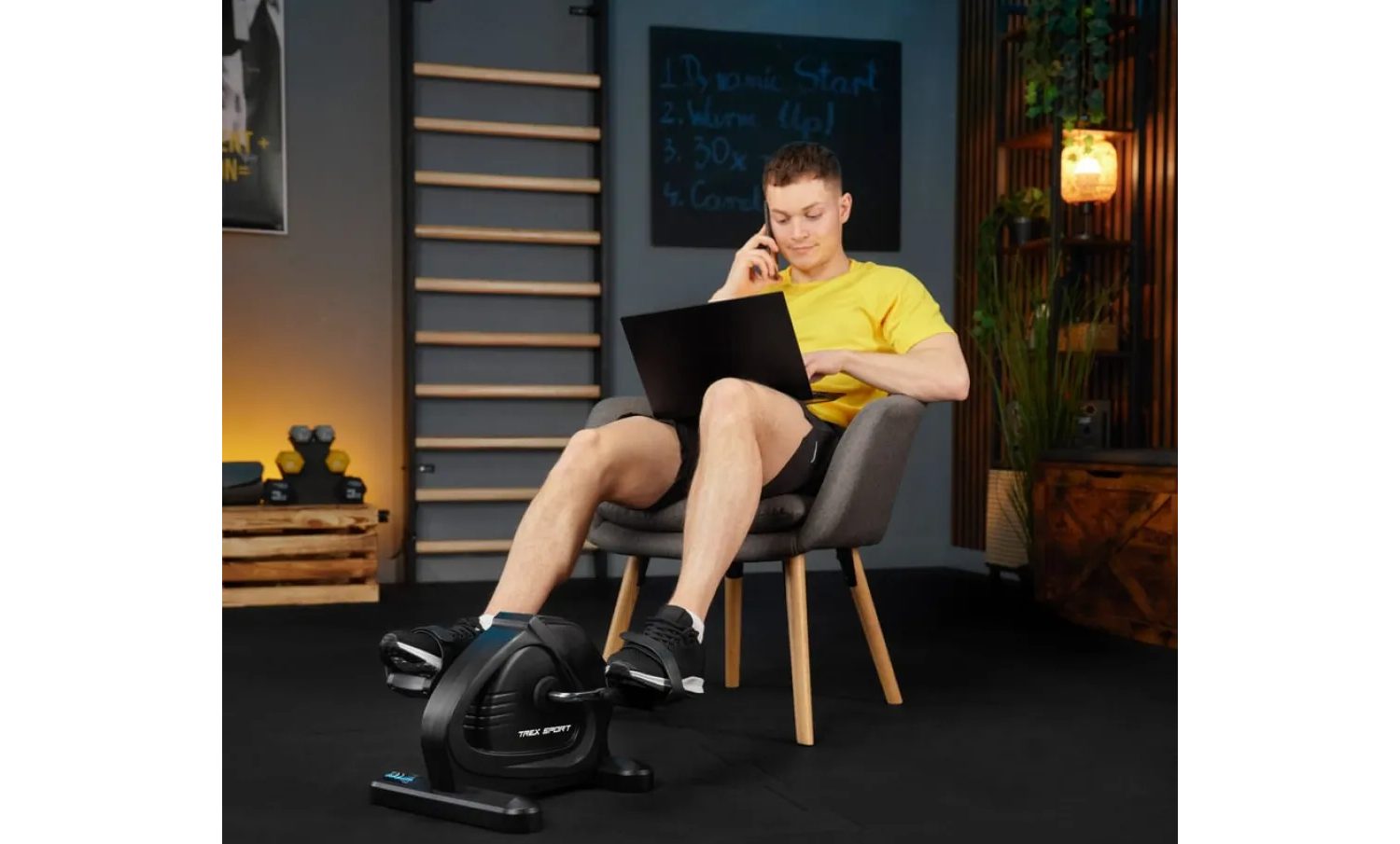 Мини велотренажер 2в1 Trex Sport TX-120BB BOIL для реабилитации черный 12