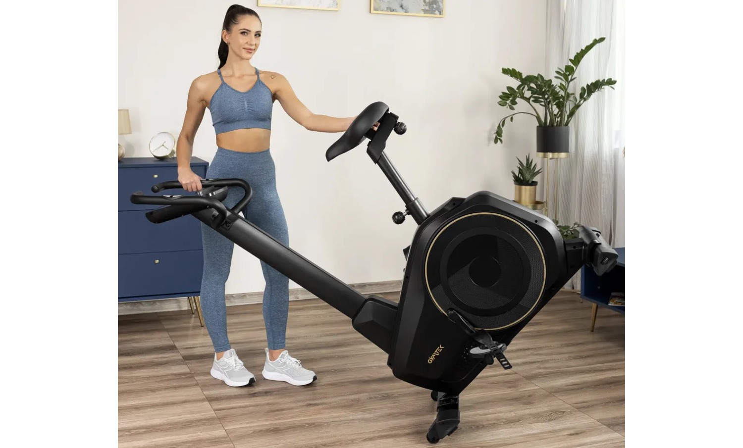 Велотренажер Gymtek XB6000 электромагнитный золотой 19