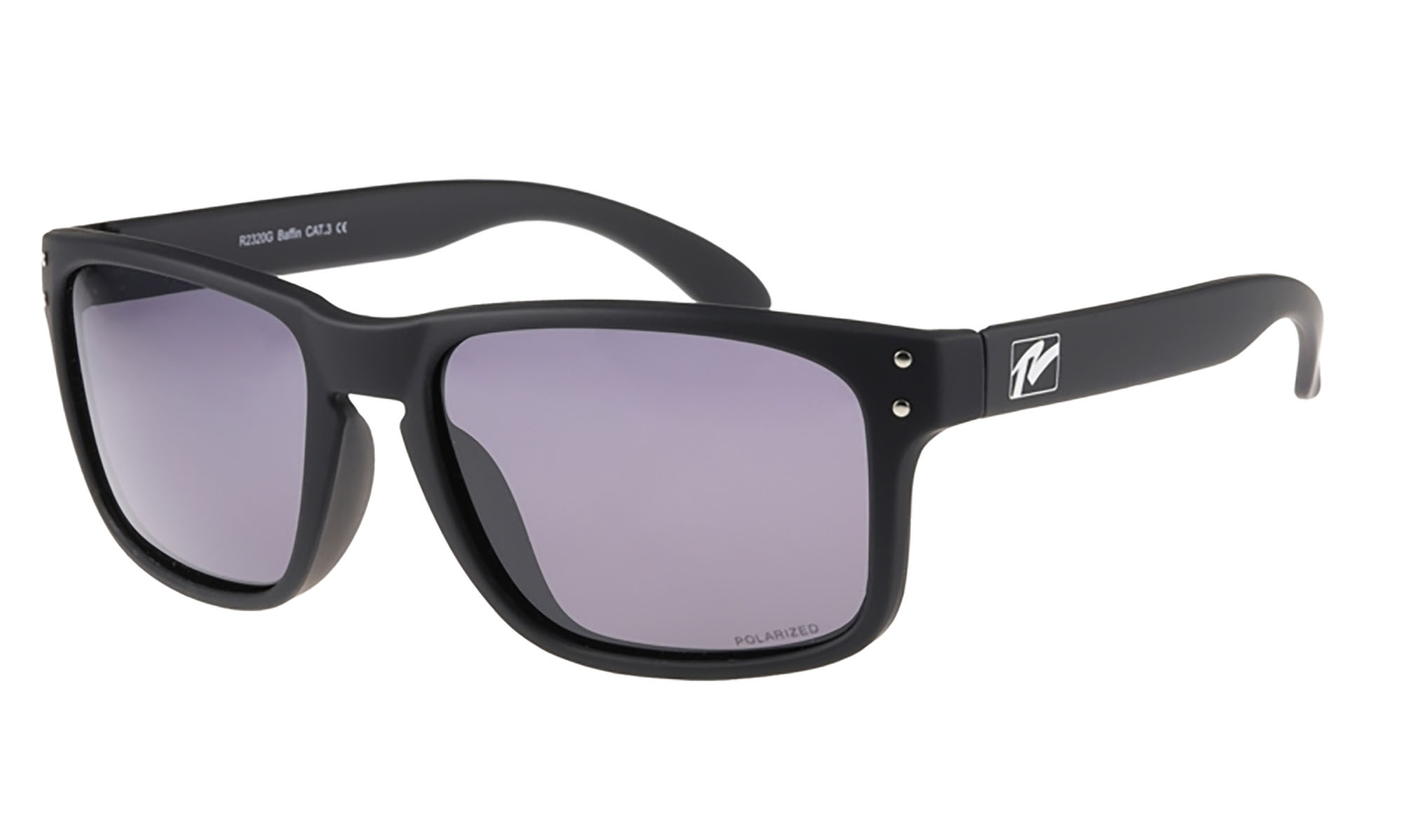 Очки Relax Baffin черные прорезиненые, линза smoke (Polarized TAC 1,1 mm), кат. 3 Очки Relax Baffin черные прорезиненые, линза smoke (Polarized TAC 1,1 mm), кат. 3