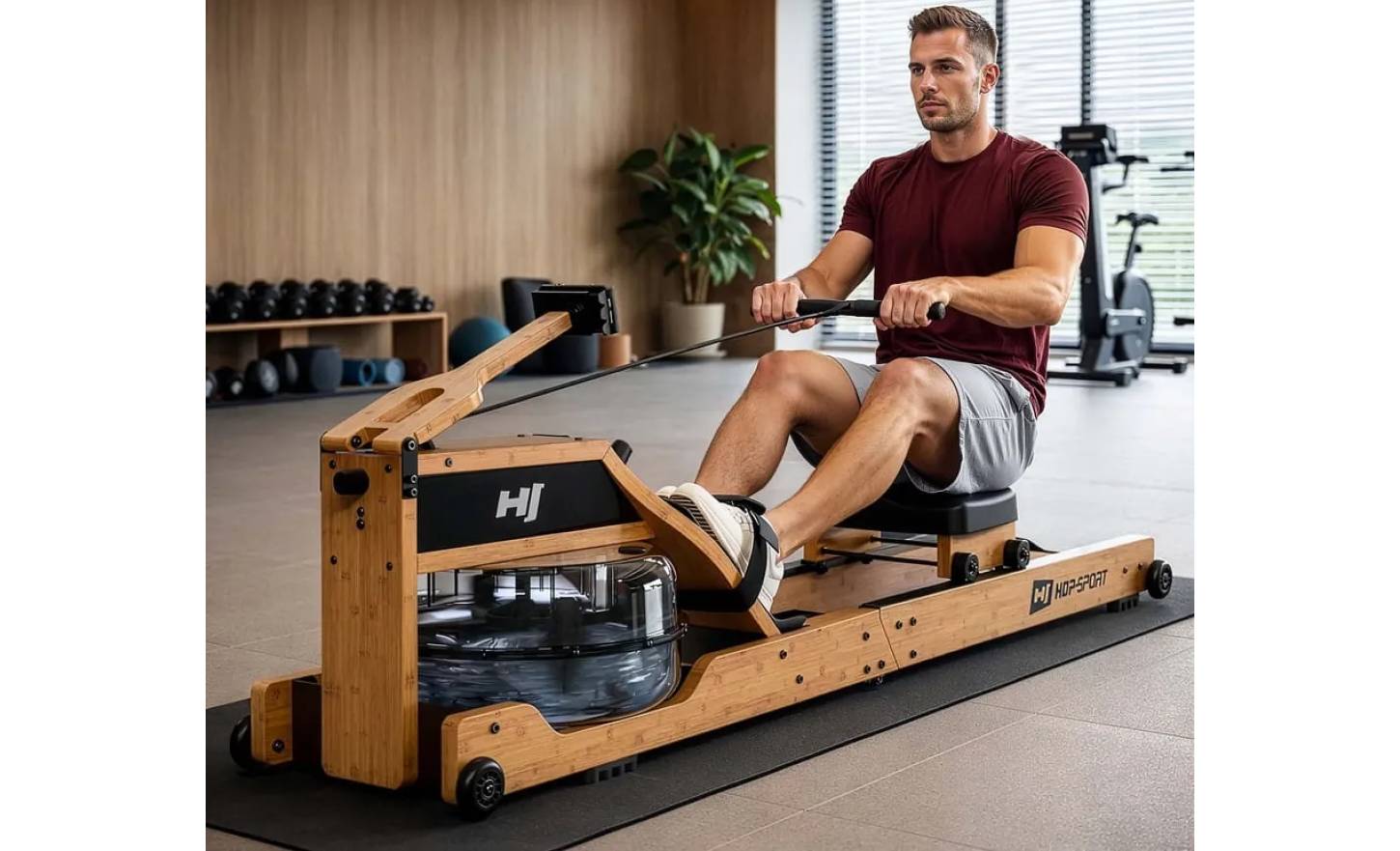 Гребной тренажер Hop-Sport HS-200WR Aquen 3