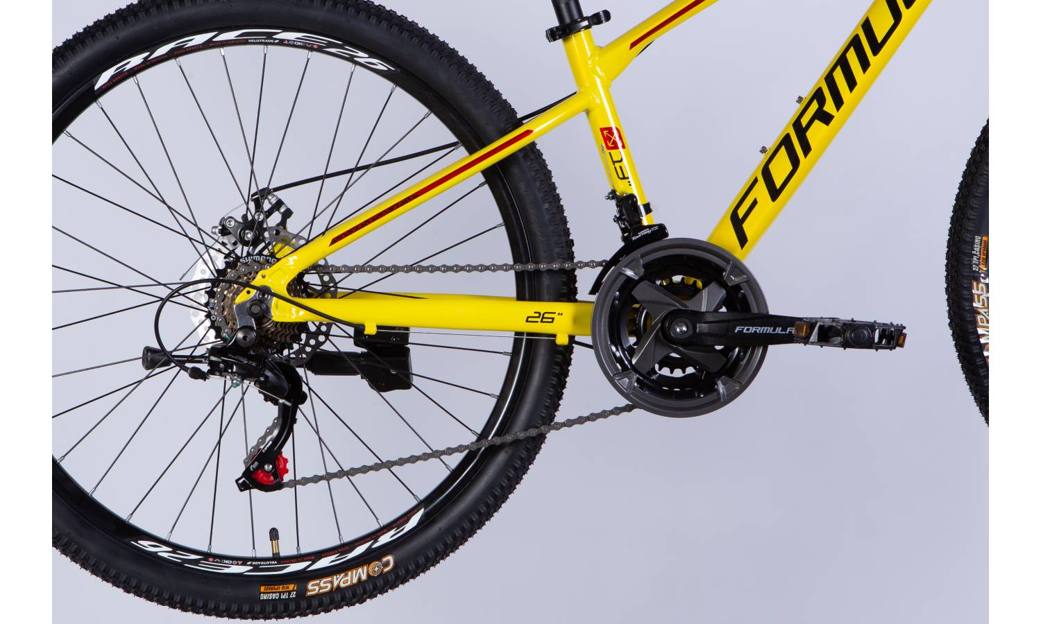 Фотография Велосипед Formula MOTION DD 26" размер XS рама 13" 2025 желто-черный 6