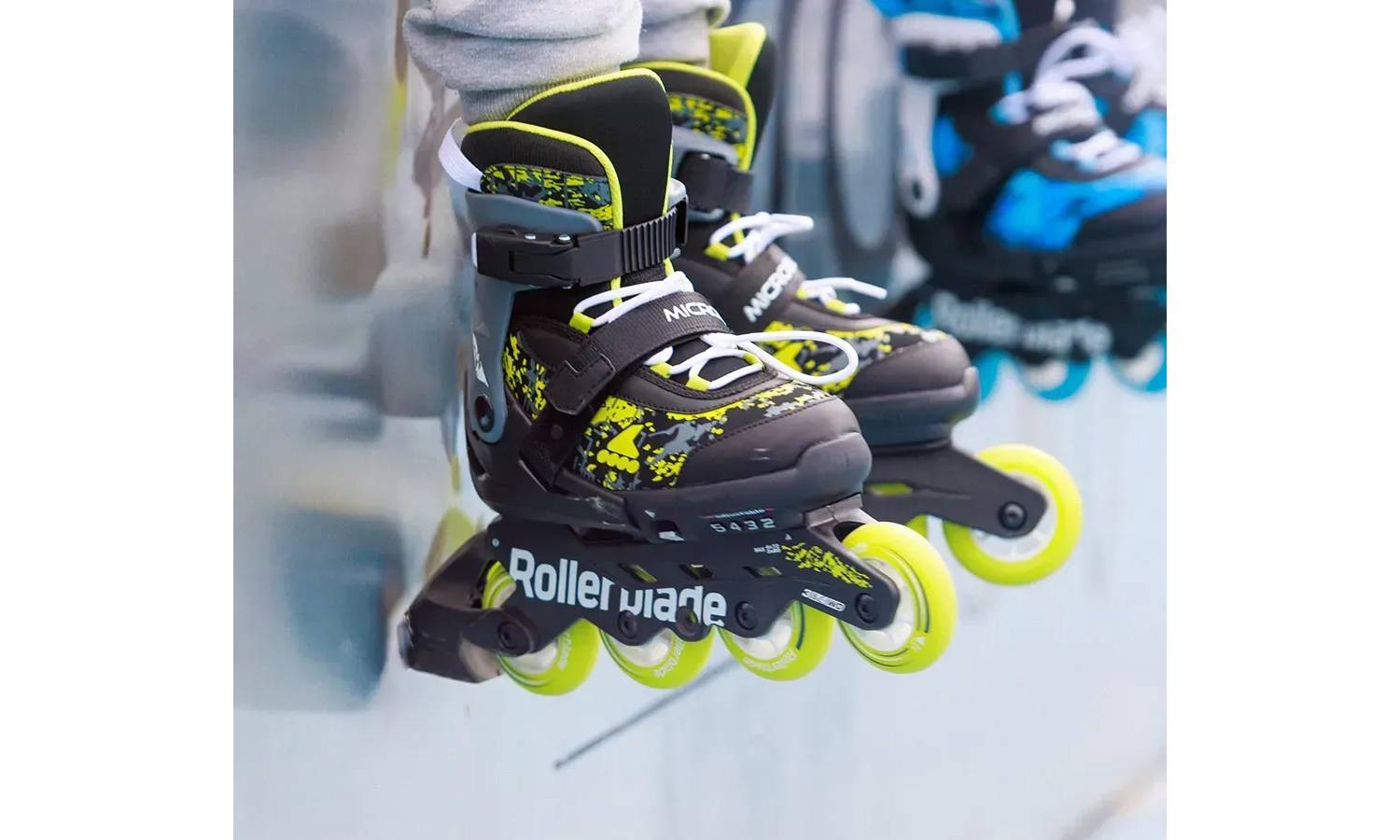 Ролики Rollerblade Microblade SL black-lime 33-36.5 9