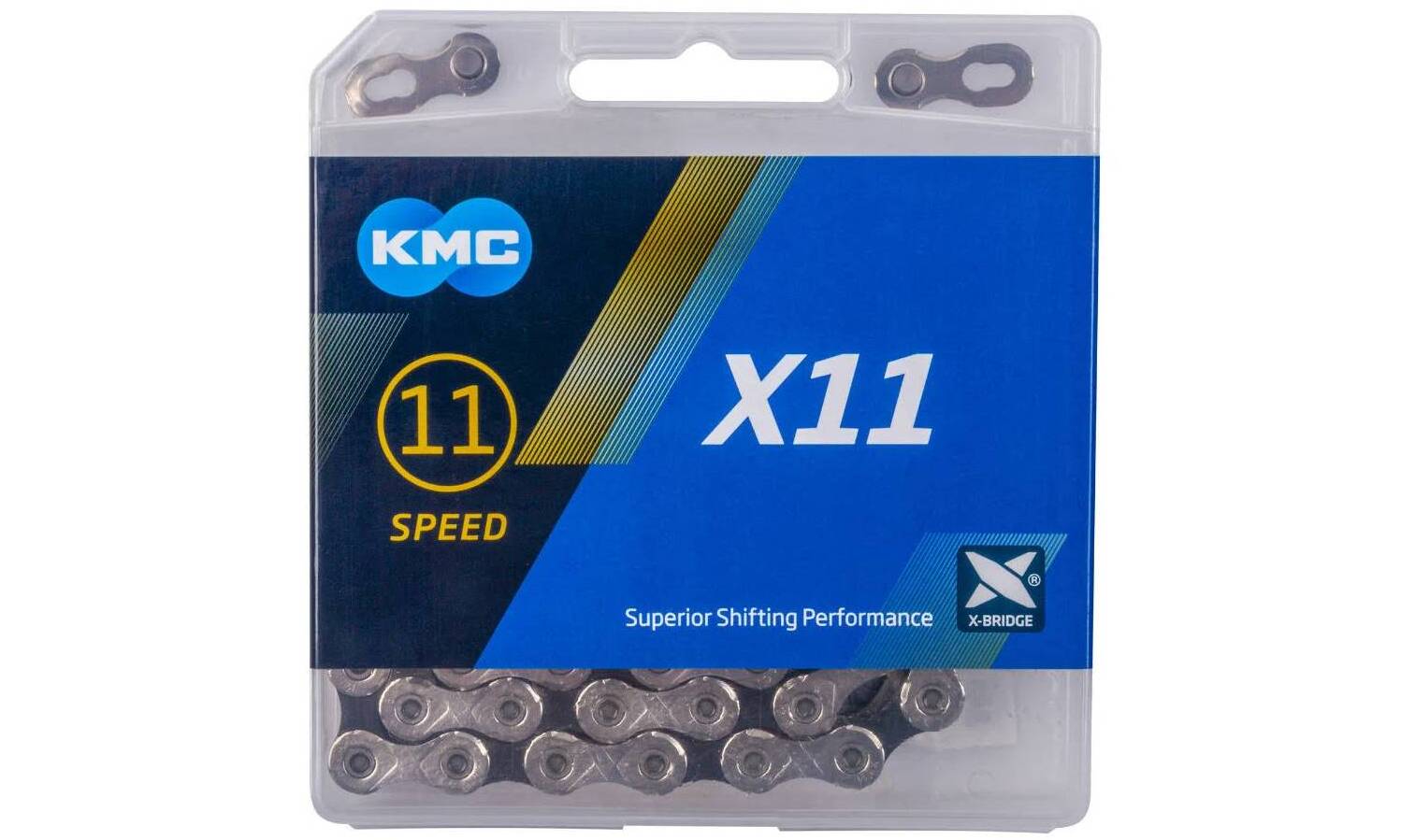 Цепь KMC X11, 11 скоростей, 118 звеньев + замок ОЕМ, упаковка 5 шт., серый 