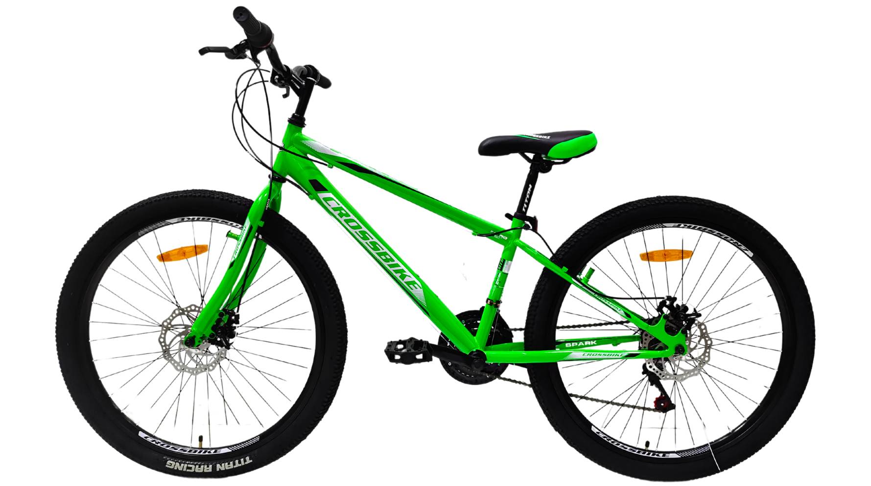 Фотографія Велосипед CROSSBIKE Spark D-Steel 24" розмір XXS рама 11" (2024), Зелений 2