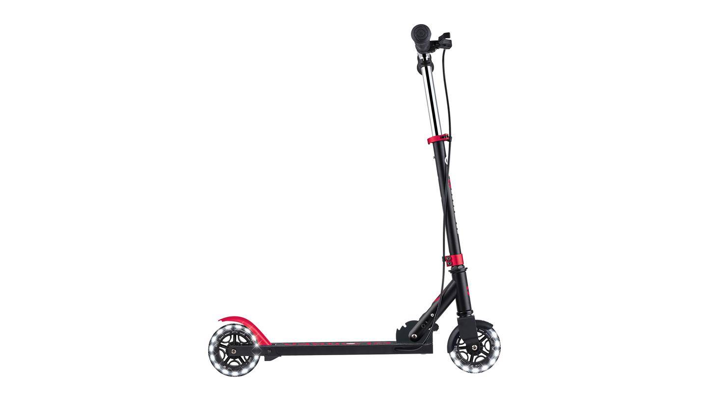 Самокат GLOBBER серии FLOW ELEMENT JUNIOR LIGHTS, черно-красный, колеса с подсветкой, 3+ 8