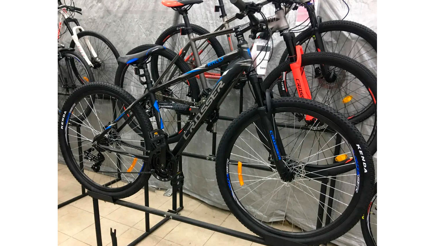 Велосипед Crosser Rally 26" размер М рама 17 2021 Черно-синий 2