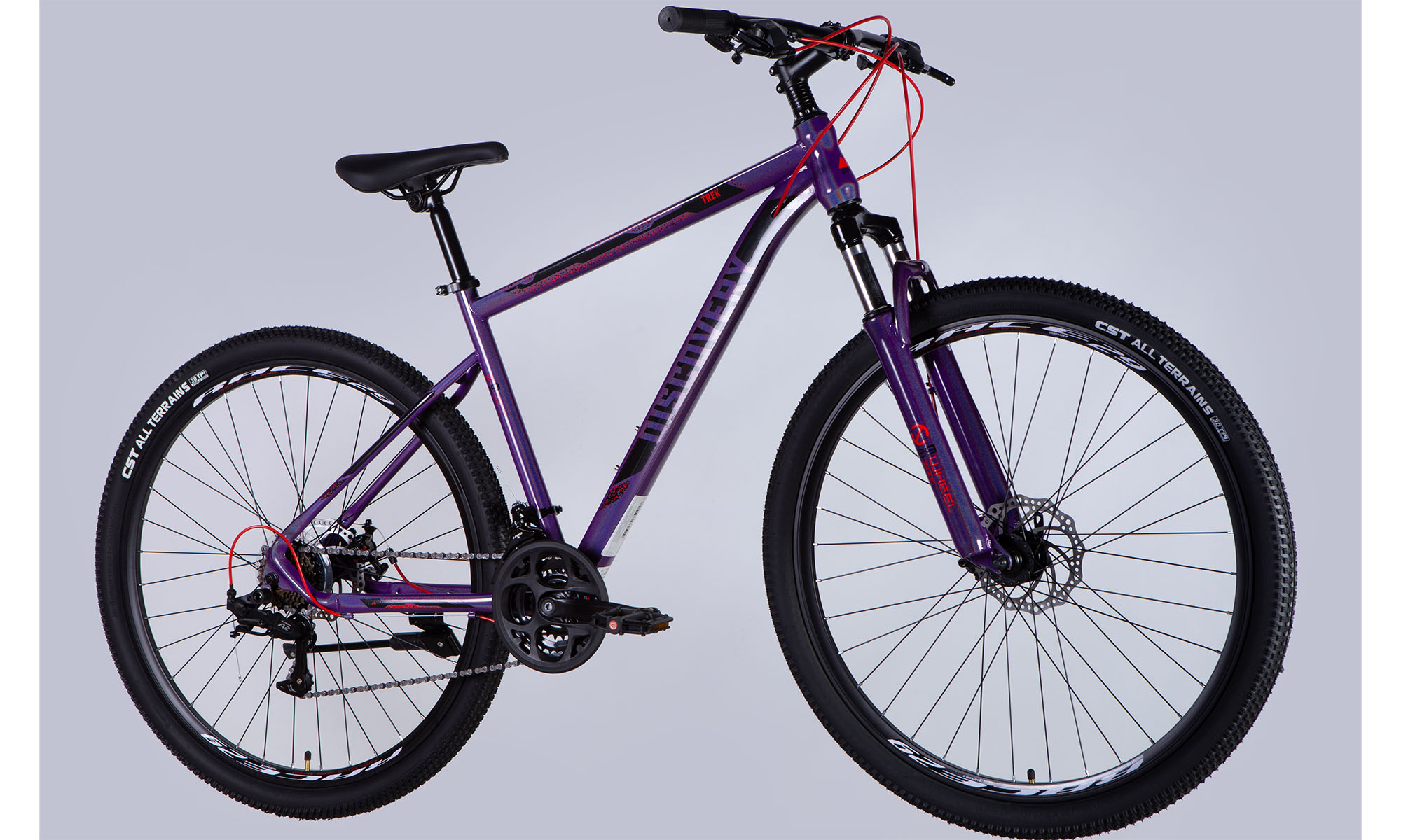 Велосипед Discovery TREK DD FR 29", размер L, рама 19", год 2025, фиолетовый 3