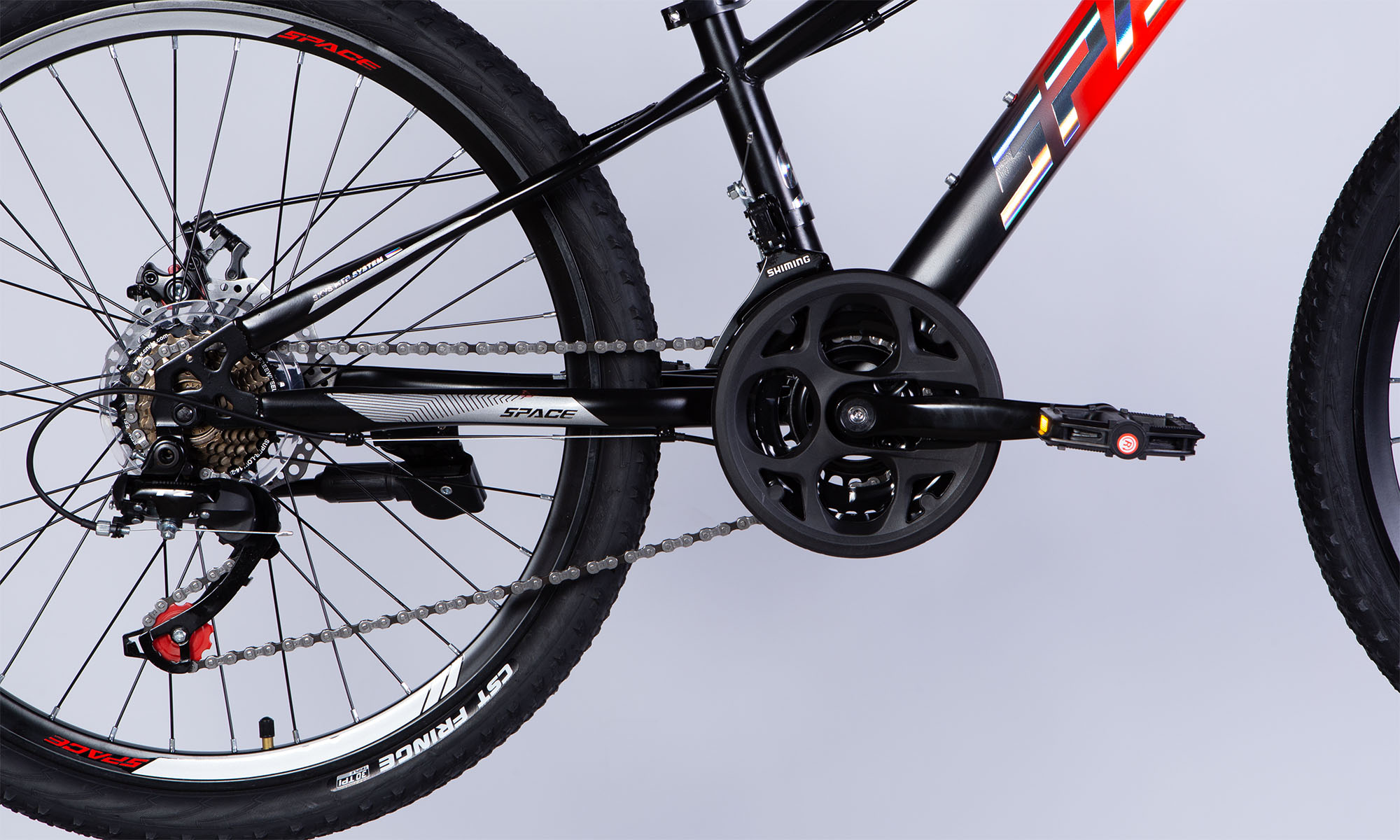 Велосипед SPACE MARS DD FR 24", размер XXS рама-11", год 2026, красно-черный 2 Велосипед SPACE MARS DD FR 24", размер XXS рама-11", год 2026, красно-черный 2