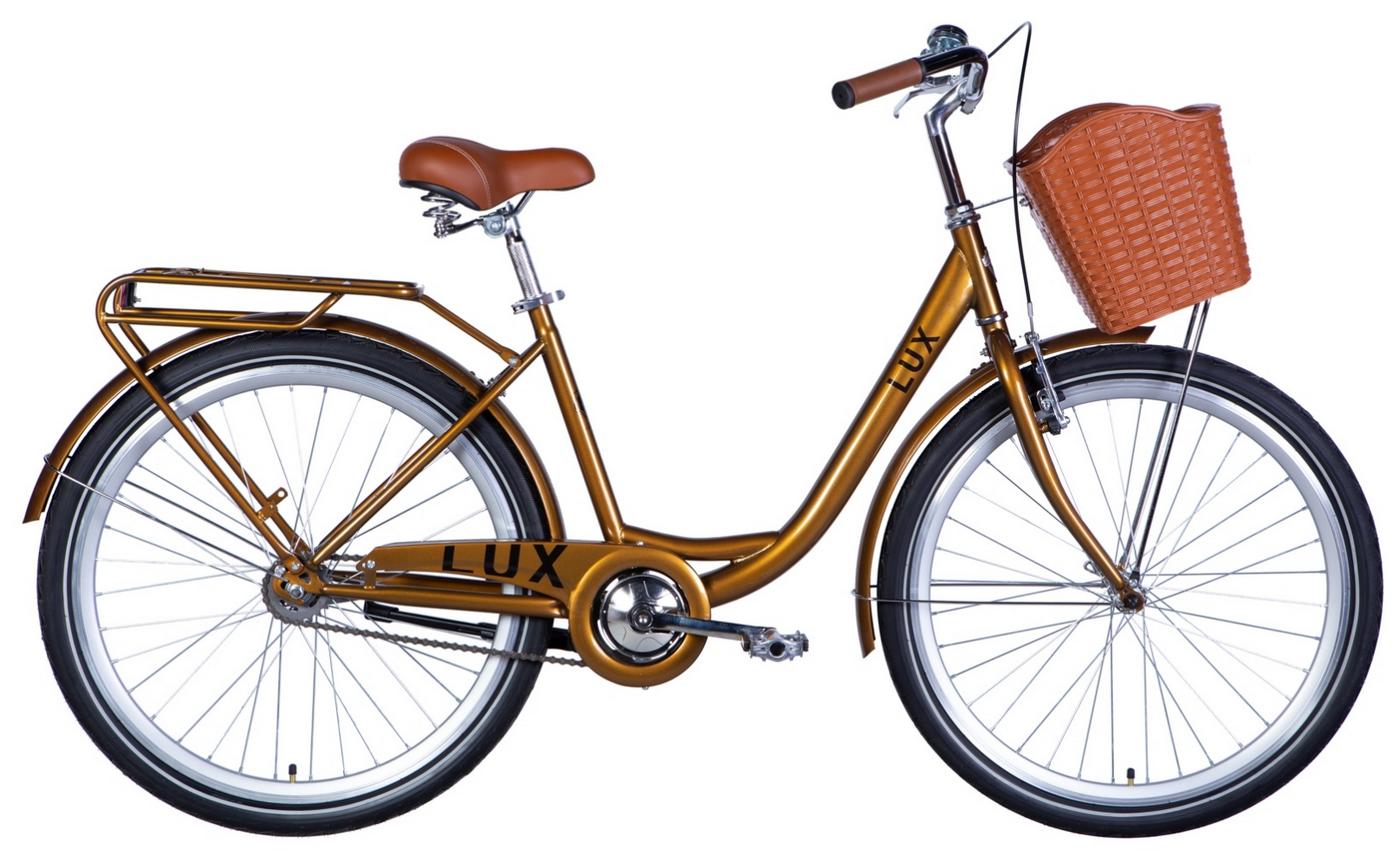 Фотографія Велосипед Dorozhnik LUX 26" розмір М рама 17 2024 Бронзовий