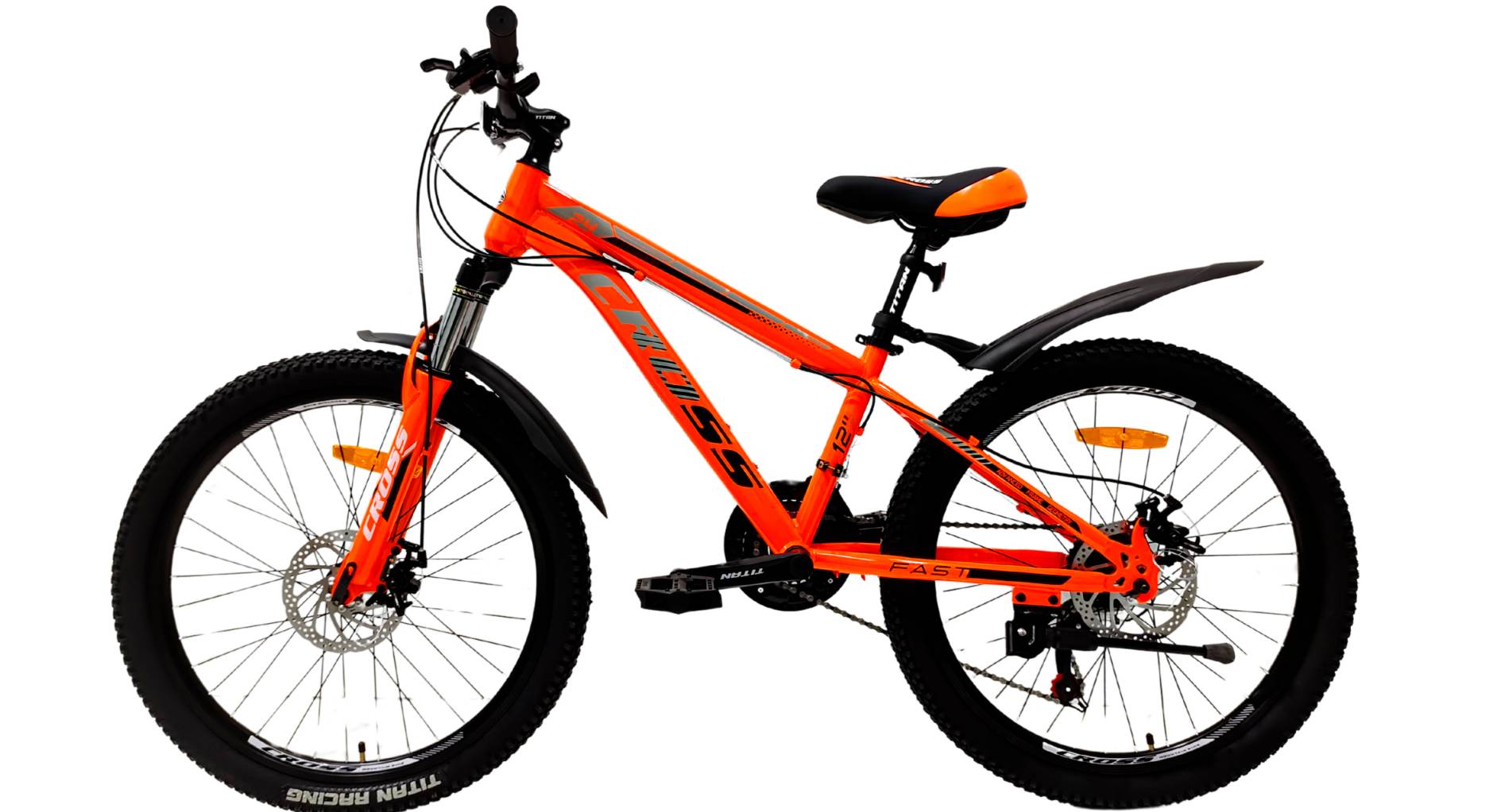 Велосипед Cross FAST 24" розмір XXS рама 12" (2023) Помаранчевий-Сірий 2