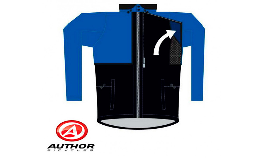 Фотографія Куртка Author AF-4 Windout з рукавами, що відстібаються, непродувна Чорно-синій, розмір M