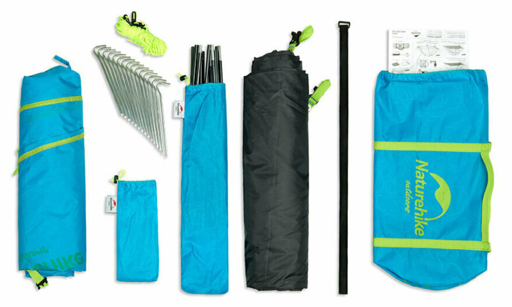 Палатка четырехместная Naturehike P-Series IV (NH18Z044-P) 210T/65D, оранжевая 2