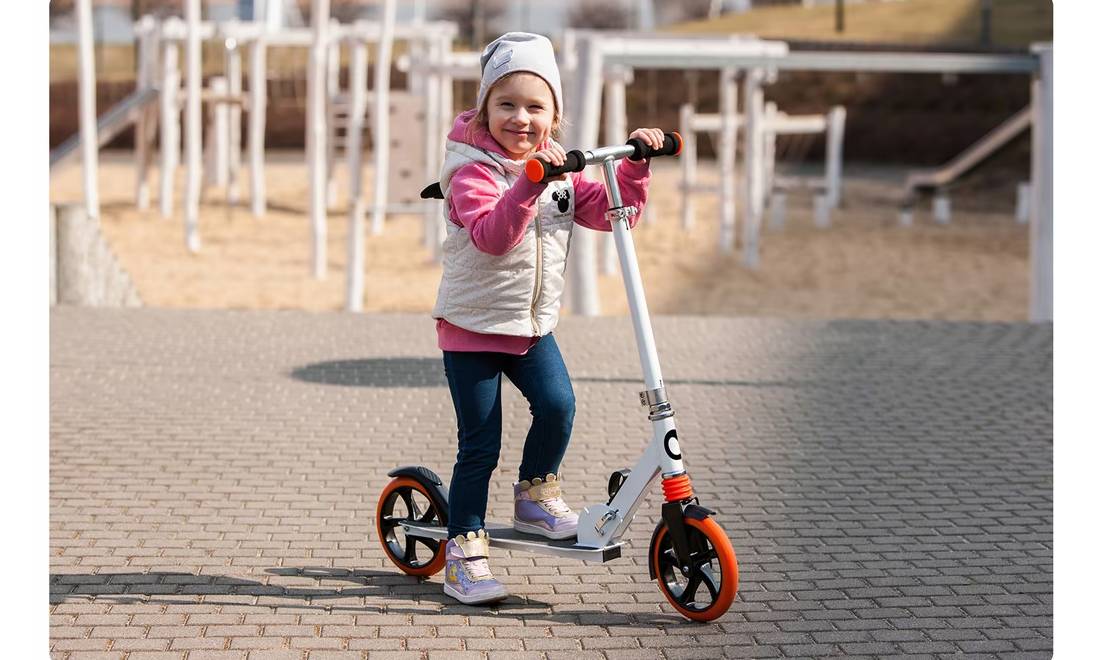 Детский самокат Lionelo Luca WHITE ORANGE 7