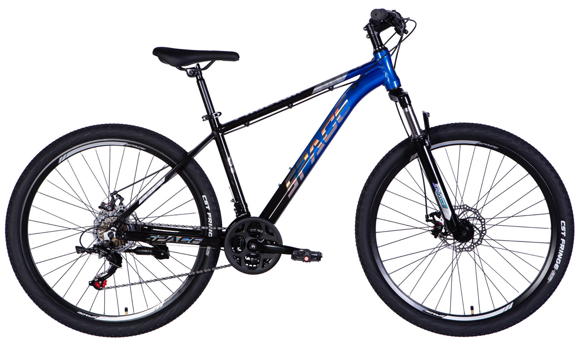 Велосипед SPACE PHAETON DD FR 27.5", розмір L, рама-19", рік 2026, чорно-синій Велосипед SPACE PHAETON DD FR 27.5", розмір L, рама-19", рік 2026, чорно-синій