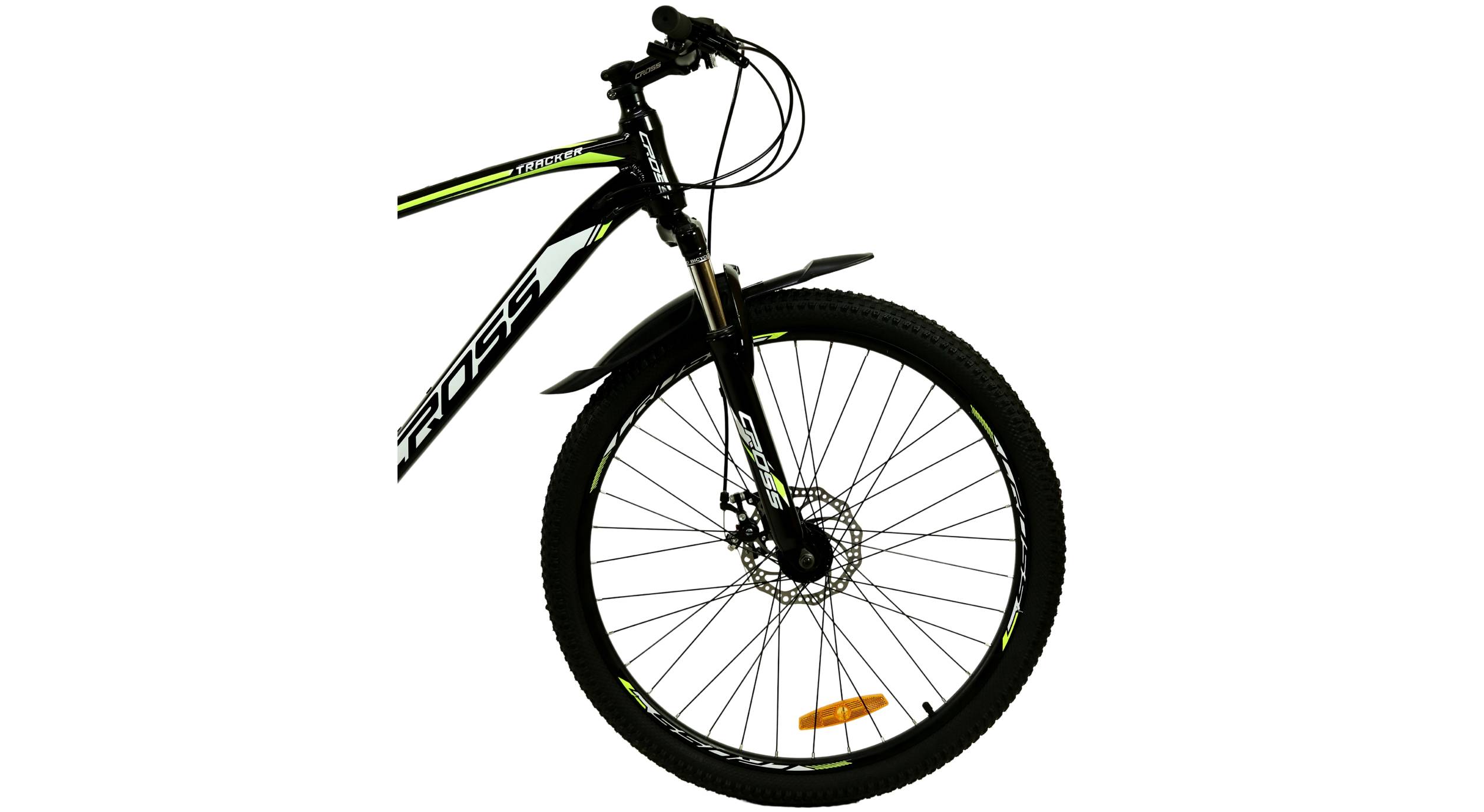Велосипед CROSS Tracker 27.5", размер M рама 17" (2023), Черный-Желтый 4