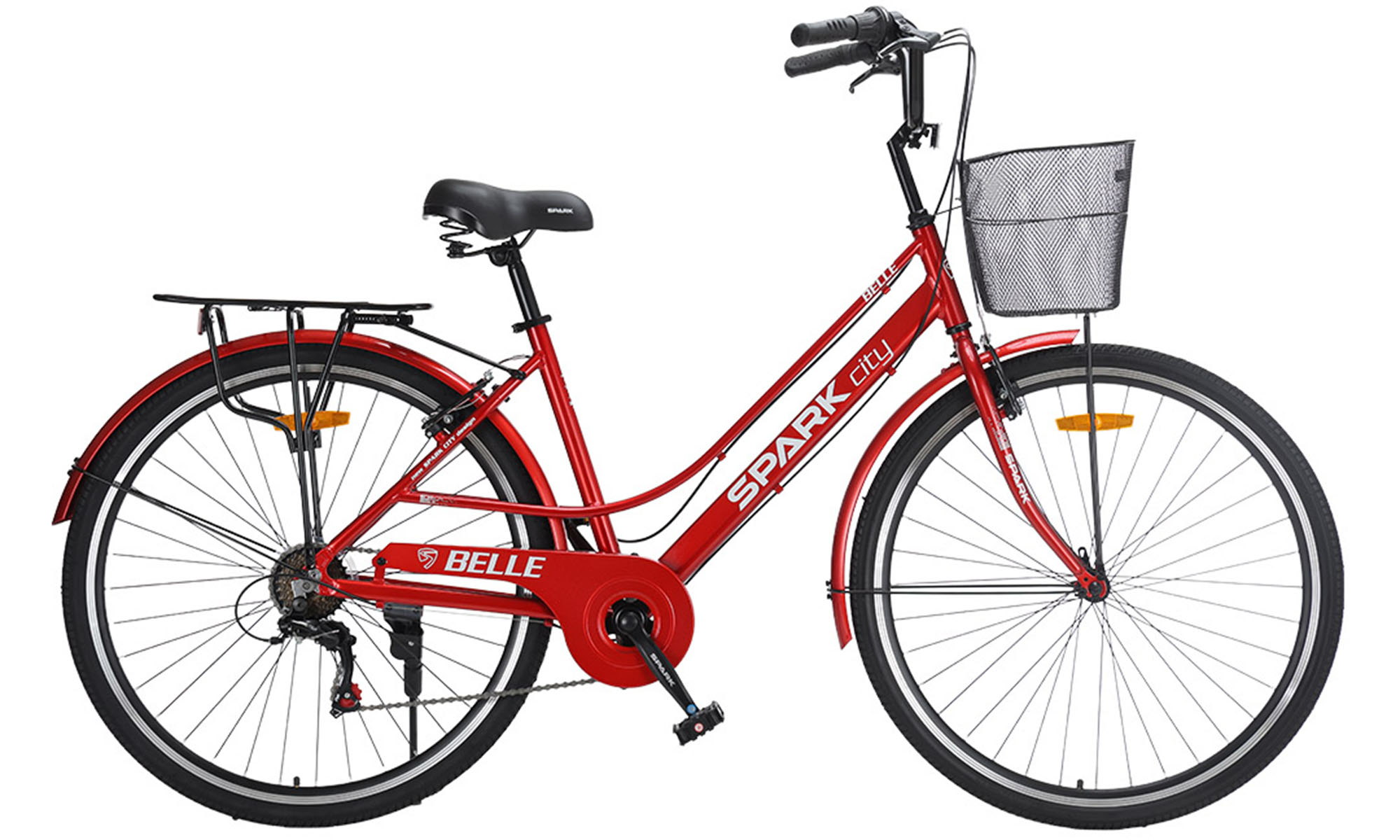 Велосипед SPARK CITY BELLE 28", размер L, рама 18", год 2026, красный Велосипед SPARK CITY BELLE 28", размер L, рама 18", год 2026, красный