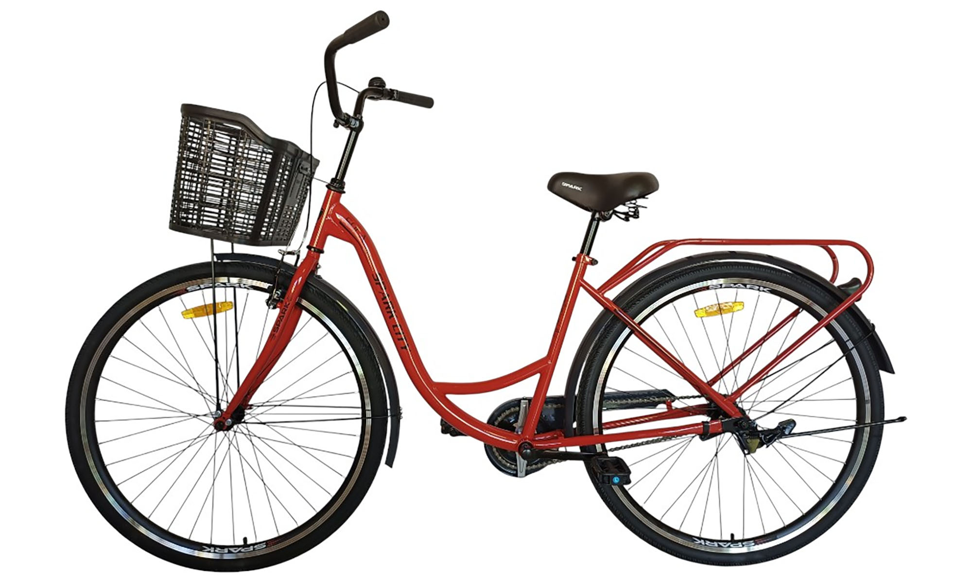 Велосипед SPARK CITY SOLA 28", размер M, рама - 18", год 2026, красно-черный 4