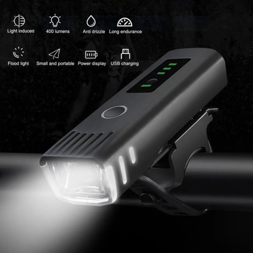 Ліхтар передній DEN-042 Ultra Light XPG, micro USB, Чорний 4
