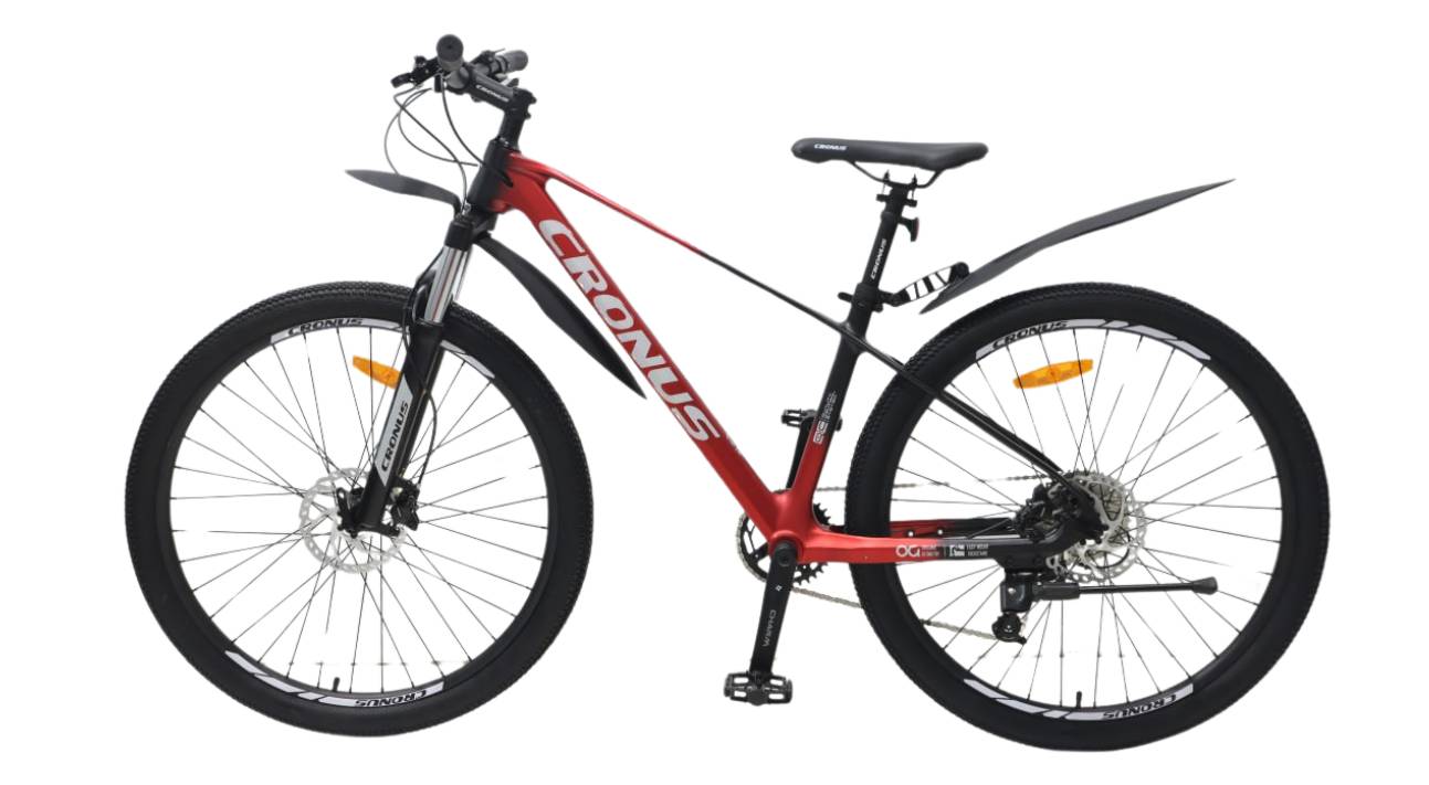 Велосипед Cronus Hurricane 27.5", размер M рама 17.5" (2024), Красный-Черный 3