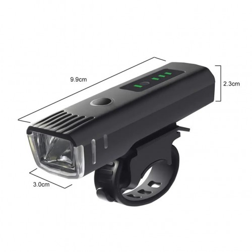 Ліхтар передній DEN-042 Ultra Light XPG, micro USB, Чорний 2