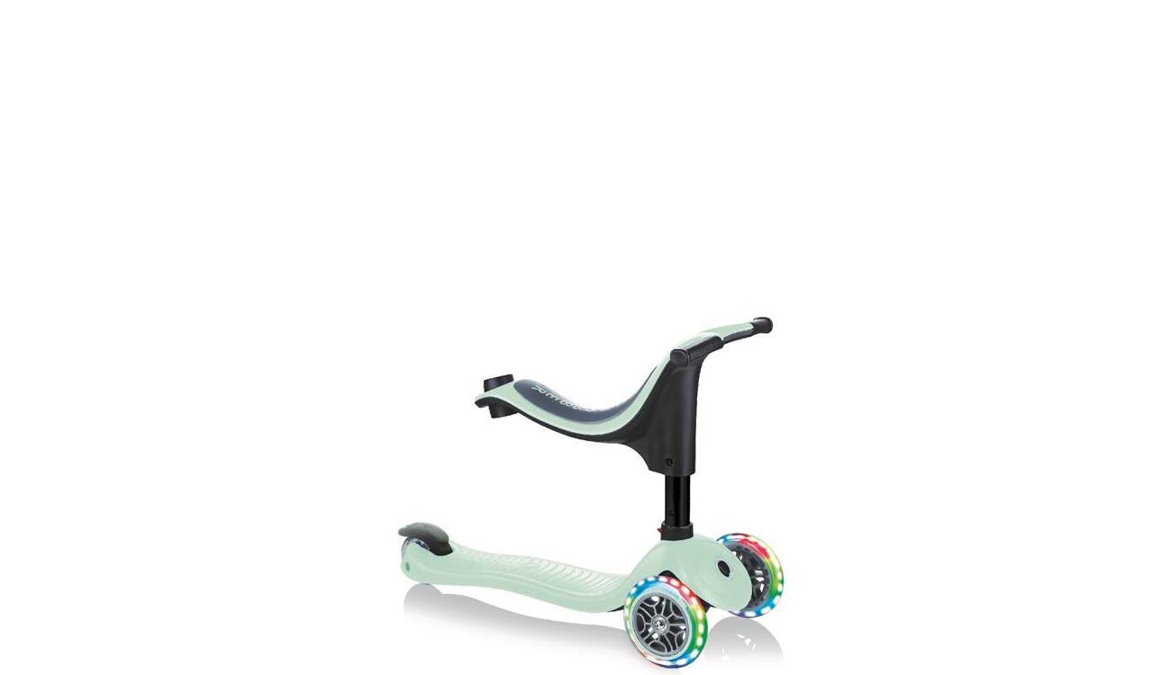 Фотографія Самокат GLOBBER GO UP SPORTY со светящимися колёсами, пастельный зелёный, 1+ 2