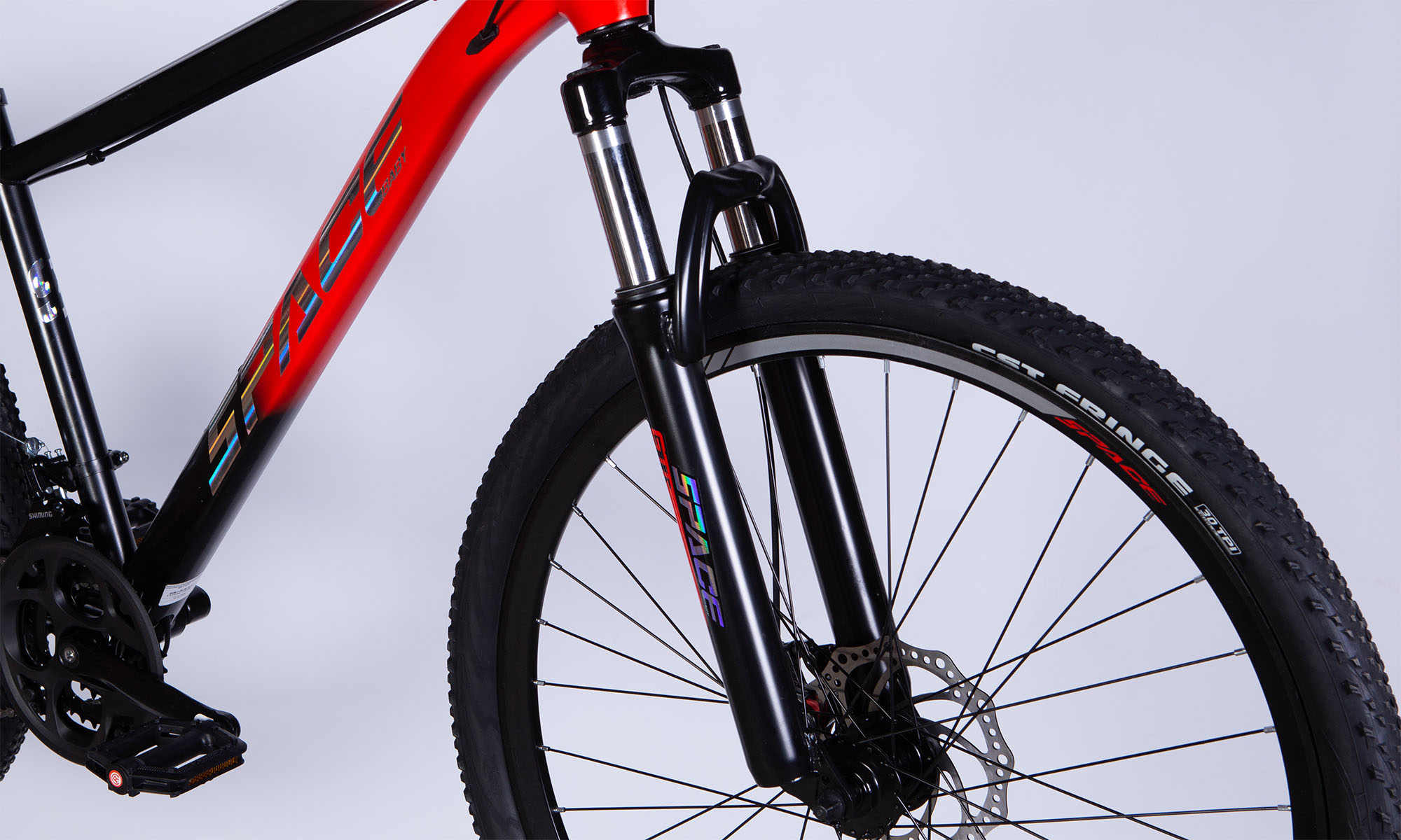 Велосипед SPACE MARS DD FR 27.5", размер M, рама-17", год 2026, красно-черный 2