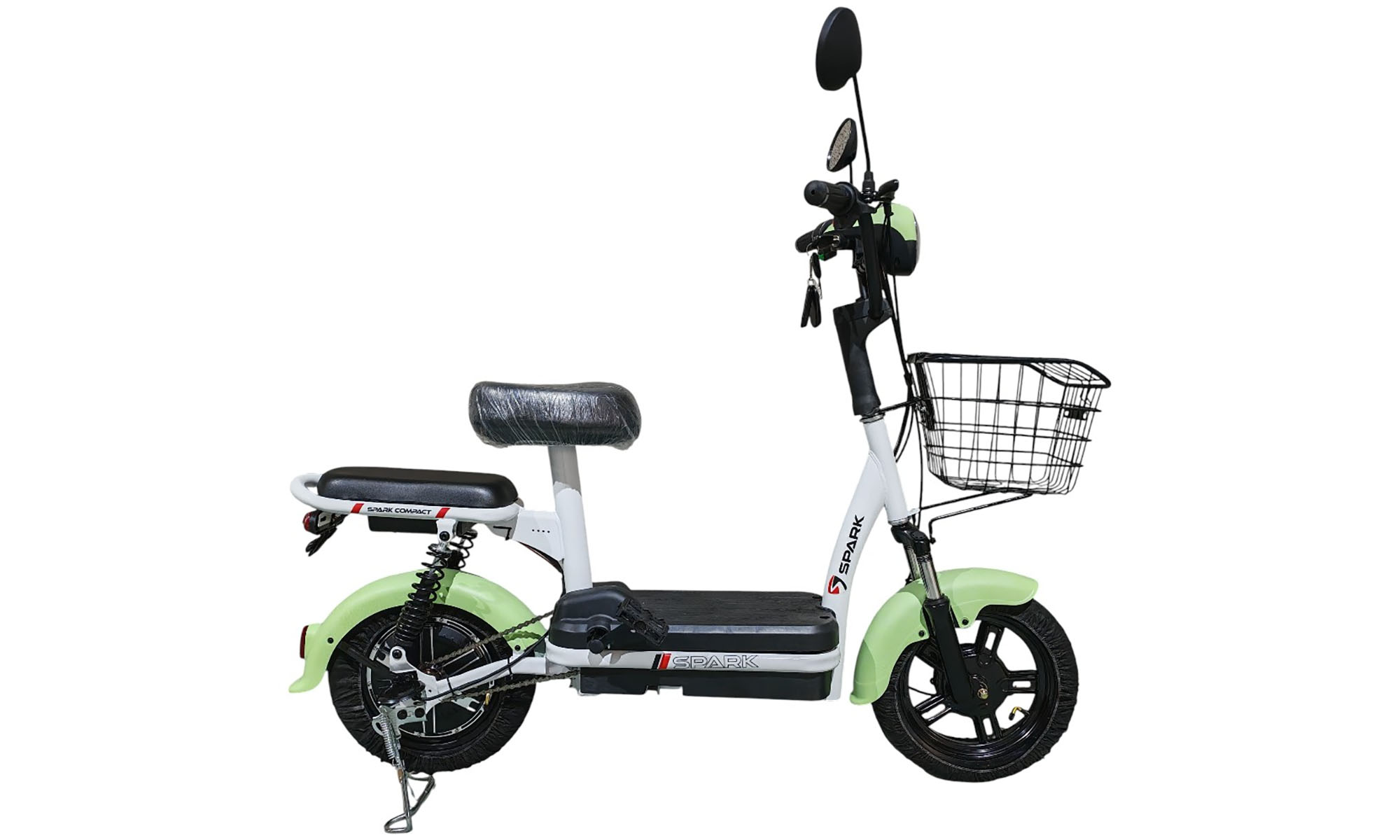 Велосипед с электромотором SPARK COMPACT 14", 48V/400W/12Ah, год 2026, Зеленый