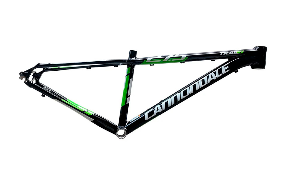 Фотография Рама Cannondale 27,5" Trail 7 (2015), размер рамы XS, черно-зеленая