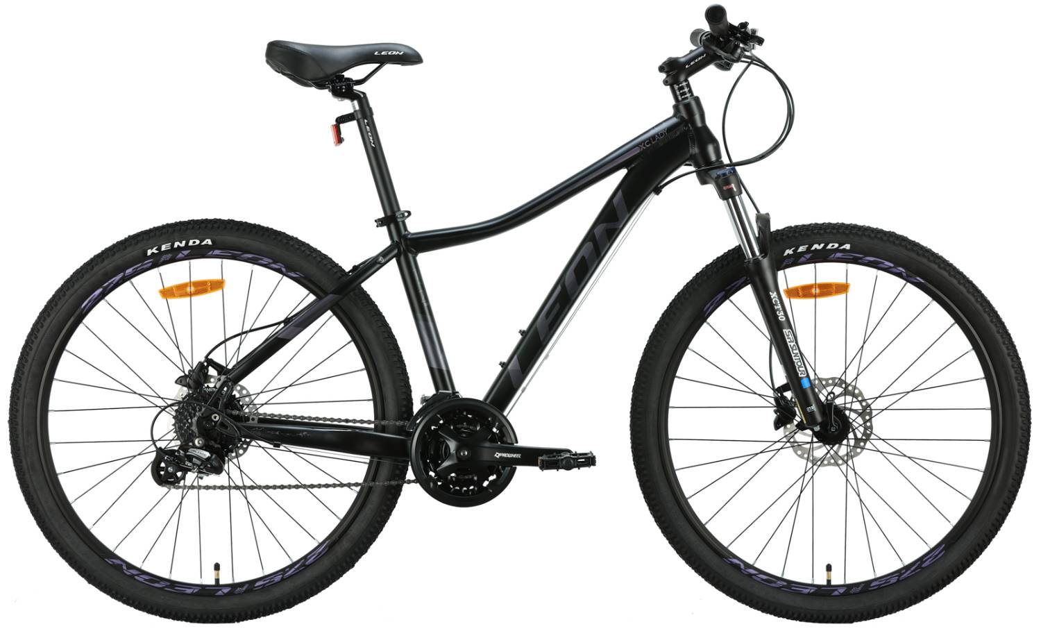 Фотография Велосипед Leon XC LADY AM HDD 27,5" размер М рама 16.5" 2024 Черно-фиолетовый