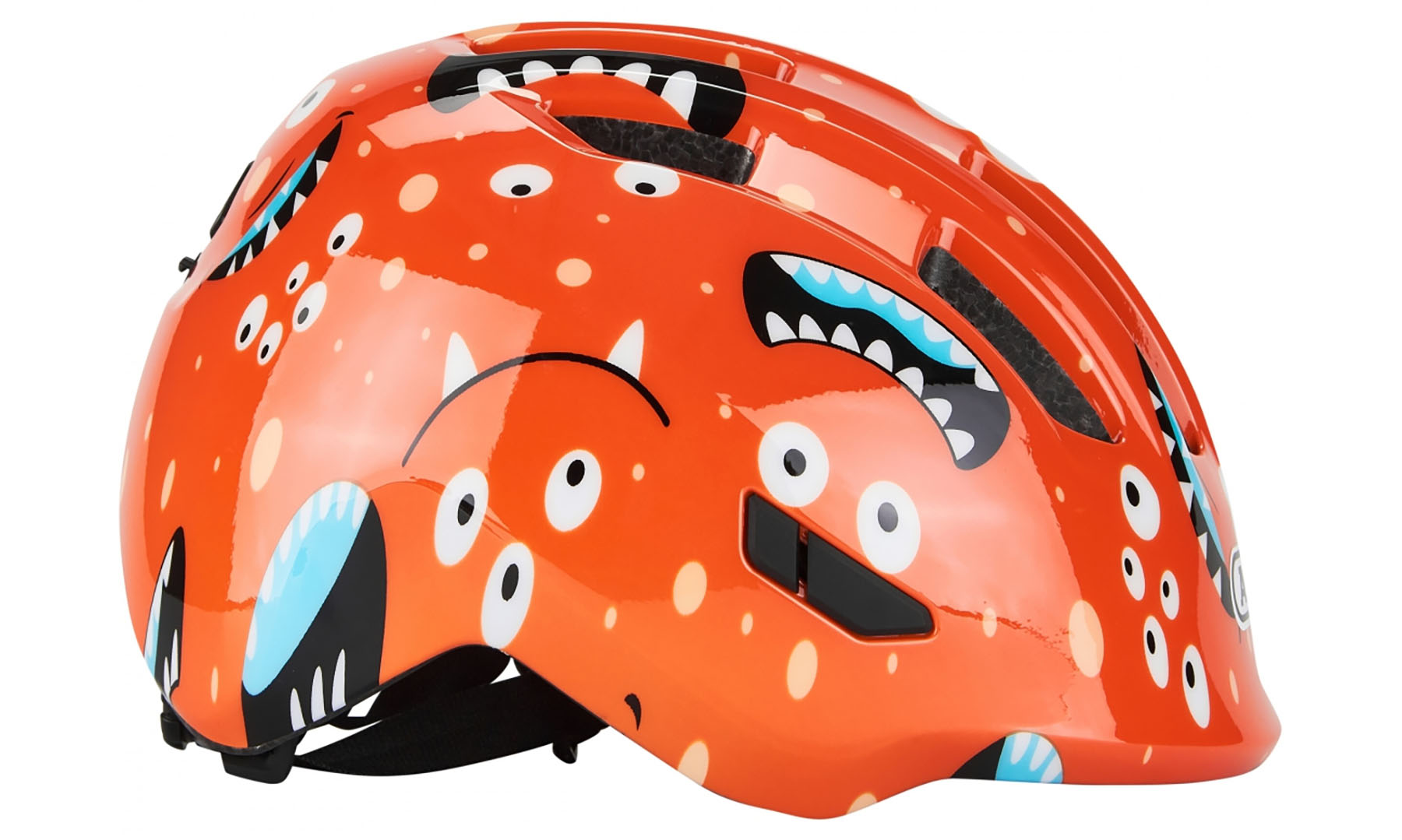 Фотография Велошлем детский ABUS SMILEY 3.0 Orange Monster, размер S (45-50 см), оранжевый монстр 5