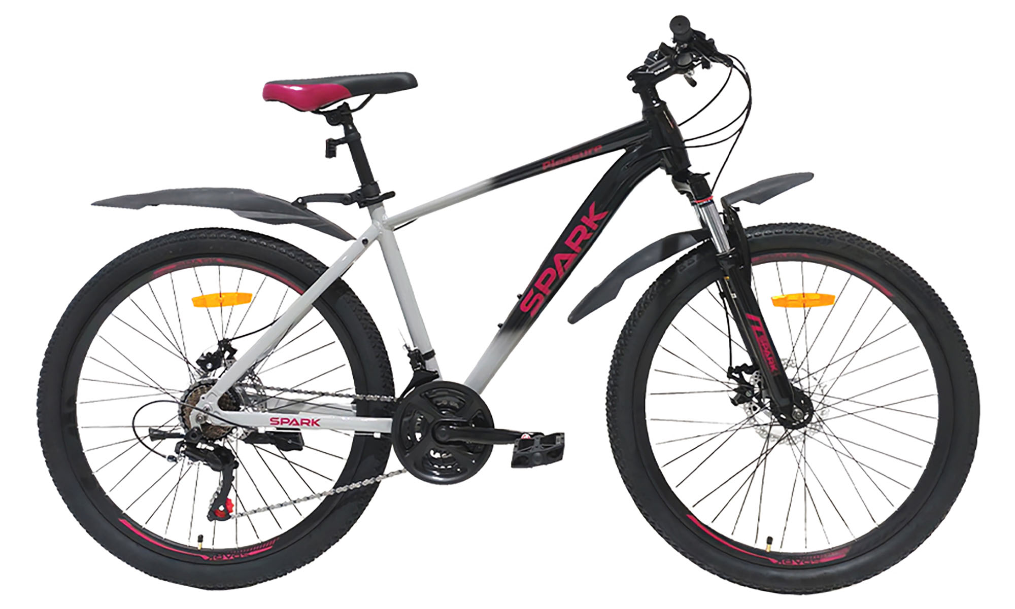 Велосипед SPARK PLEASURE 26", размер M, рама 17", 2025, черно-серый 