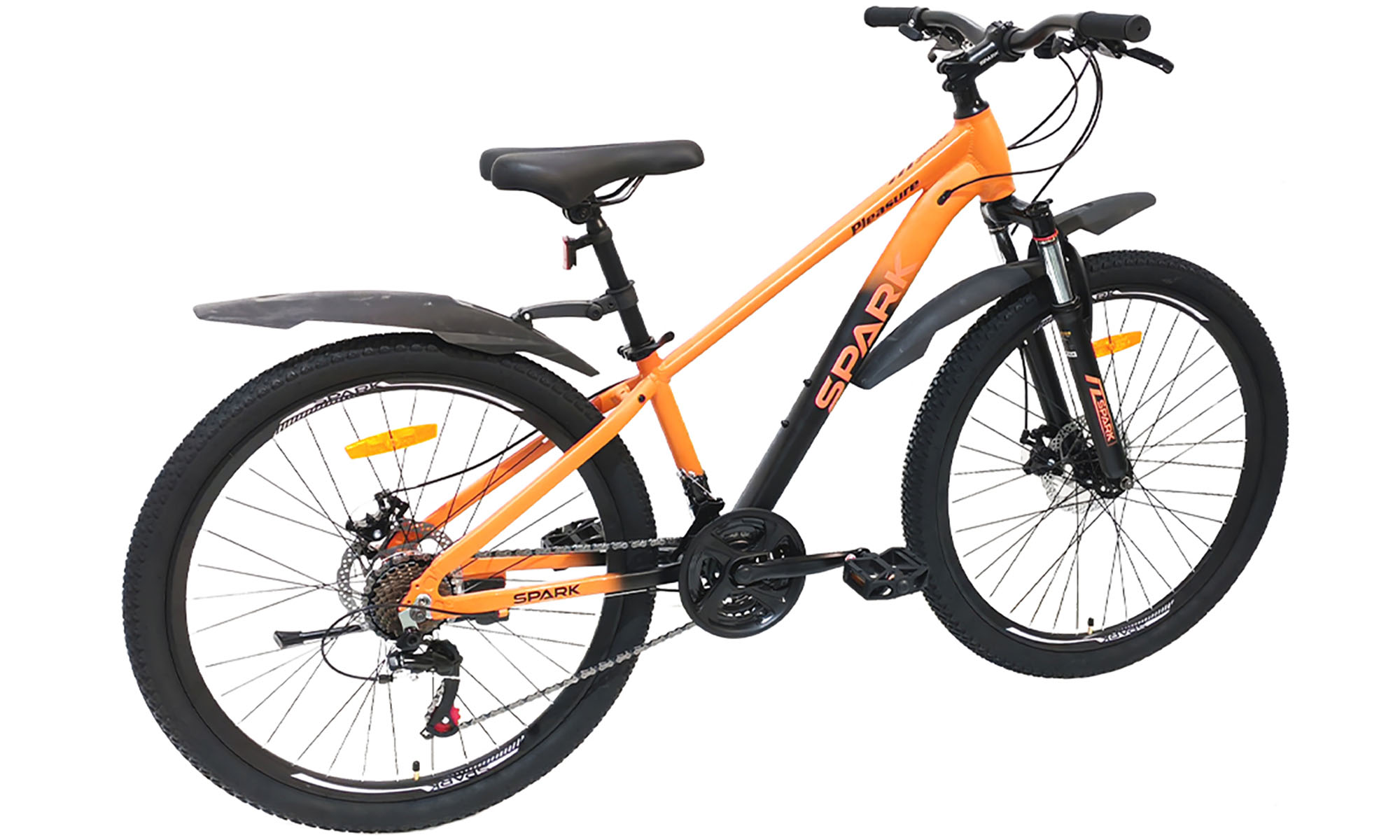 Велосипед SPARK PLEASURE 26", розмір XS, рама 13", 2025, помаранчевий з чорним 2 Велосипед SPARK PLEASURE 26", розмір XS, рама 13", 2025, помаранчевий з чорним 2