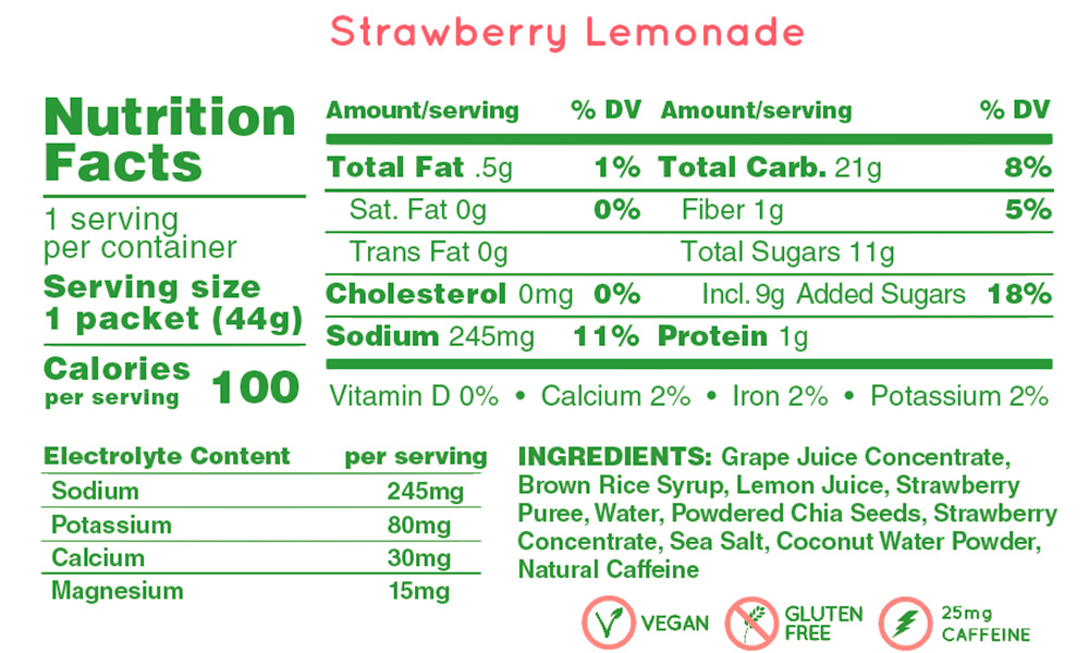 Фотография Гель энергетический HUMA Strawberry & Lemonade с электролитами и кофеином 42 г Лимонад-клубника 2