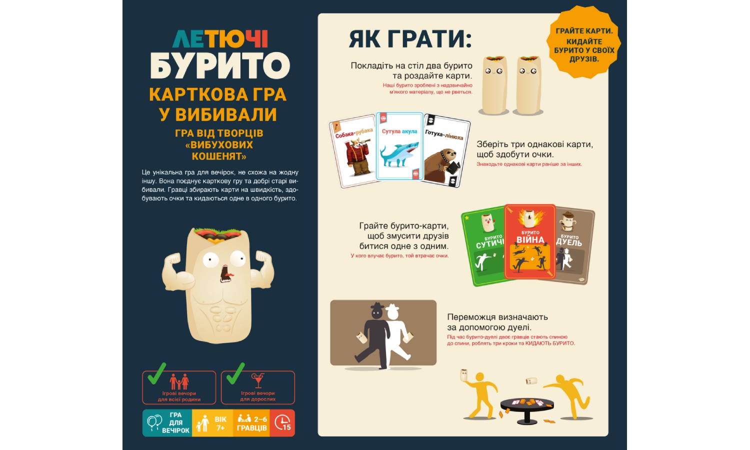 Настільна гра Летючі бурито (Throw Throw Burrito) 2
